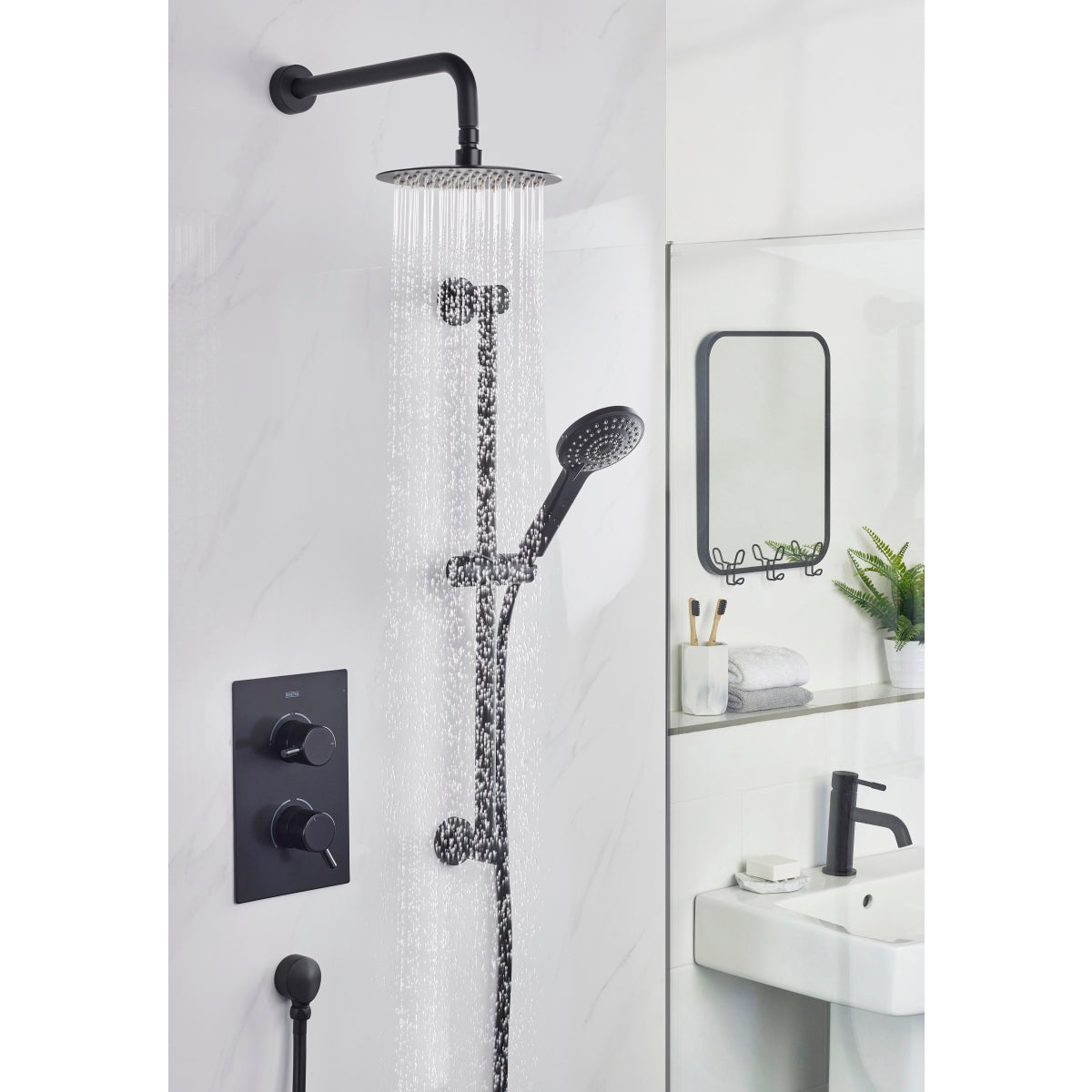 Bristan Black Prism Shower Pack PRISM BLK SHWR PK