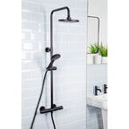 Bristan Buzz Dual Outlet Thermostatic Bar Shower Mixer Shower Black BUZ SHXDIVCTFF BLK..