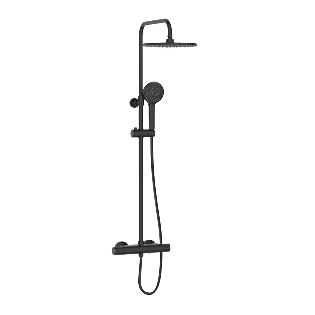 Bristan Buzz Dual Outlet Thermostatic Bar Shower Mixer Shower Black BUZ SHXDIVCTFF BLK..