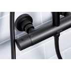Bristan Buzz Dual Outlet Thermostatic Bar Shower Mixer Shower Black BUZ SHXDIVCTFF BLK..