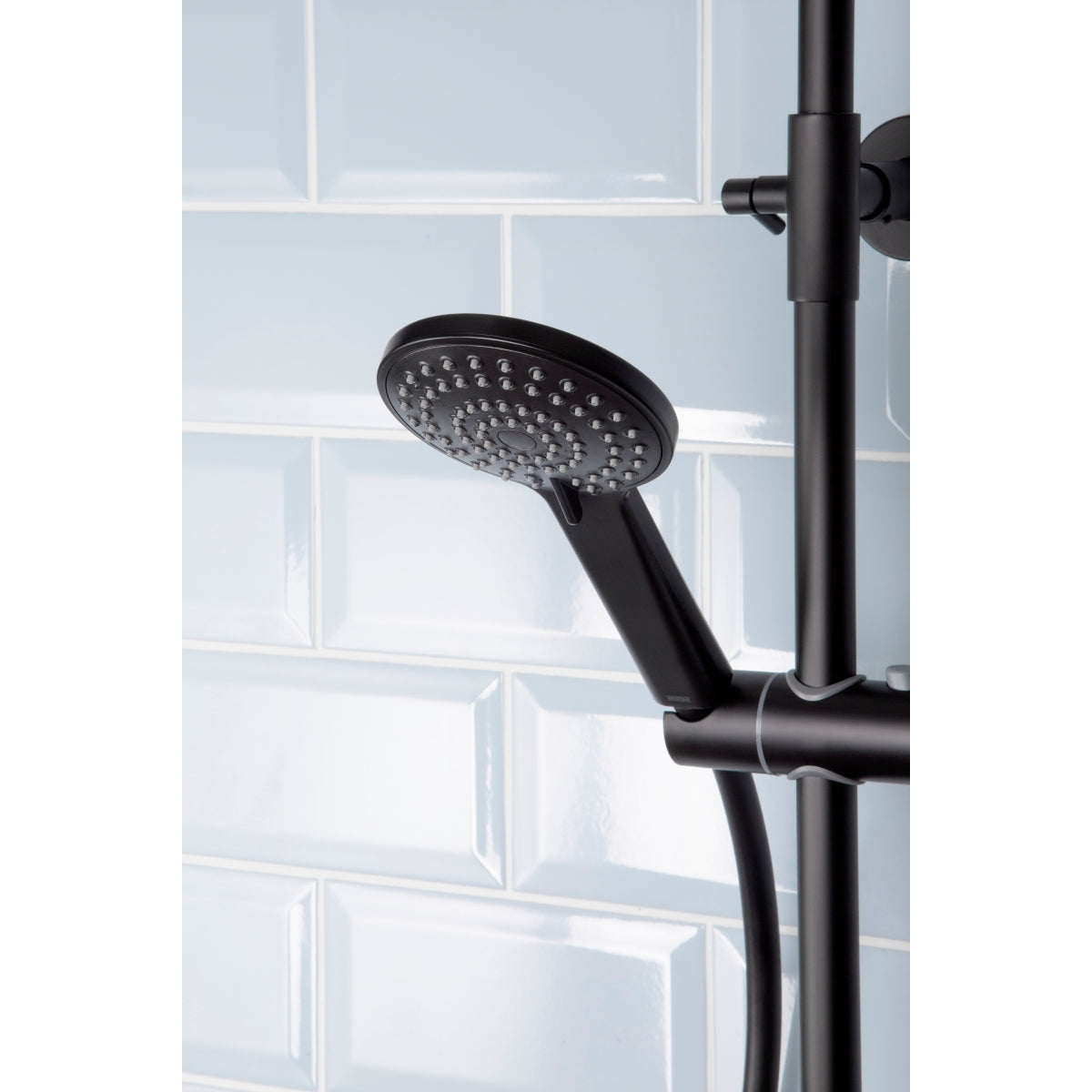 Bristan Buzz Dual Outlet Thermostatic Bar Shower Mixer Shower Black BUZ SHXDIVCTFF BLK..