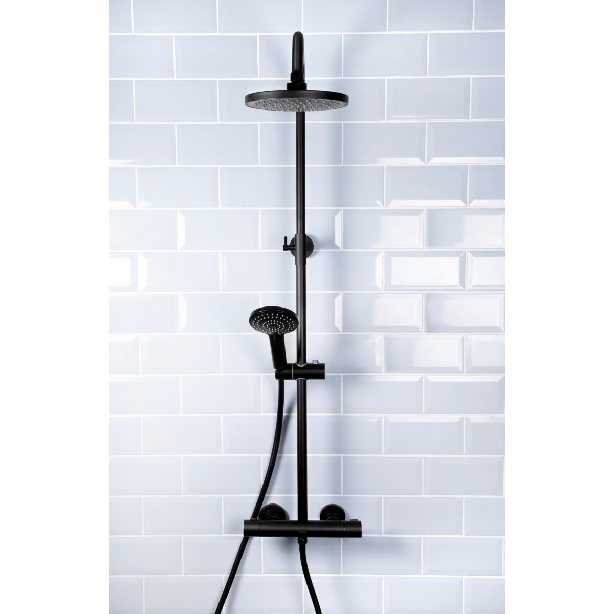 Bristan Buzz Dual Outlet Thermostatic Bar Shower Mixer Shower Black BUZ SHXDIVCTFF BLK..