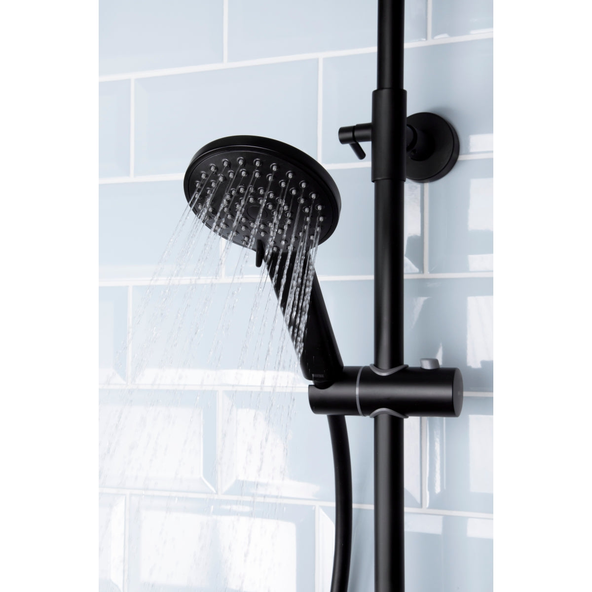 Bristan Buzz Dual Outlet Thermostatic Bar Shower Mixer Shower Black BUZ SHXDIVCTFF BLK..