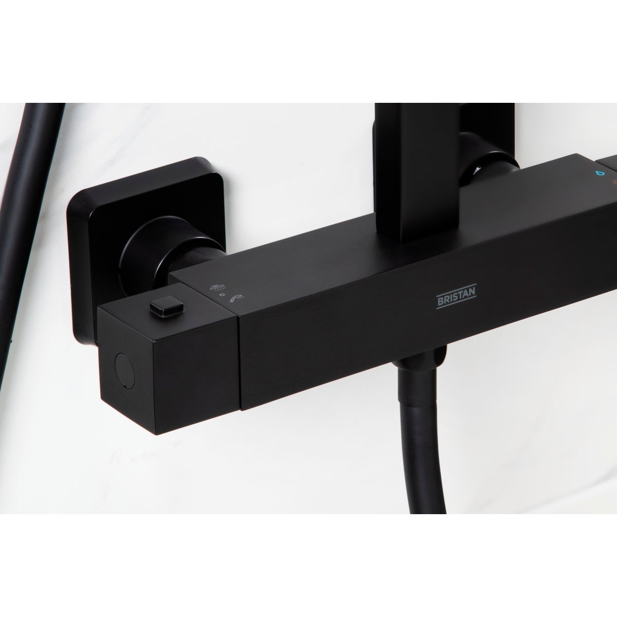 Bristan Craze Dual Outlet Thermostatic Bar Shower Mixer Black CRZ SHXDIVCTFF BLK.