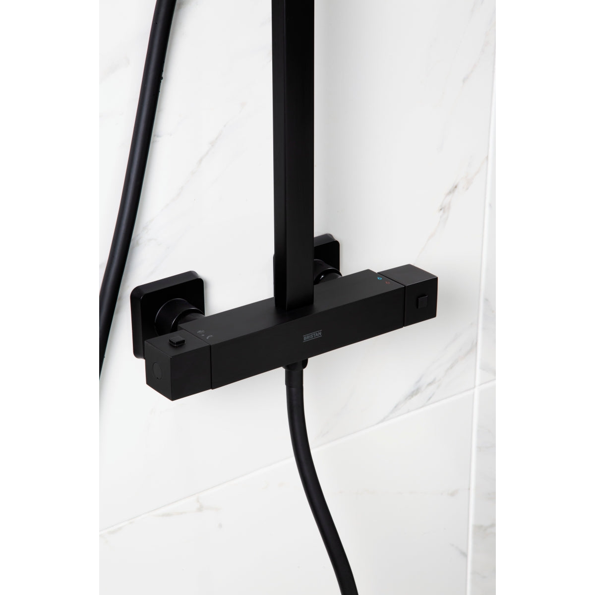 Bristan Craze Dual Outlet Thermostatic Bar Shower Mixer Black CRZ SHXDIVCTFF BLK.
