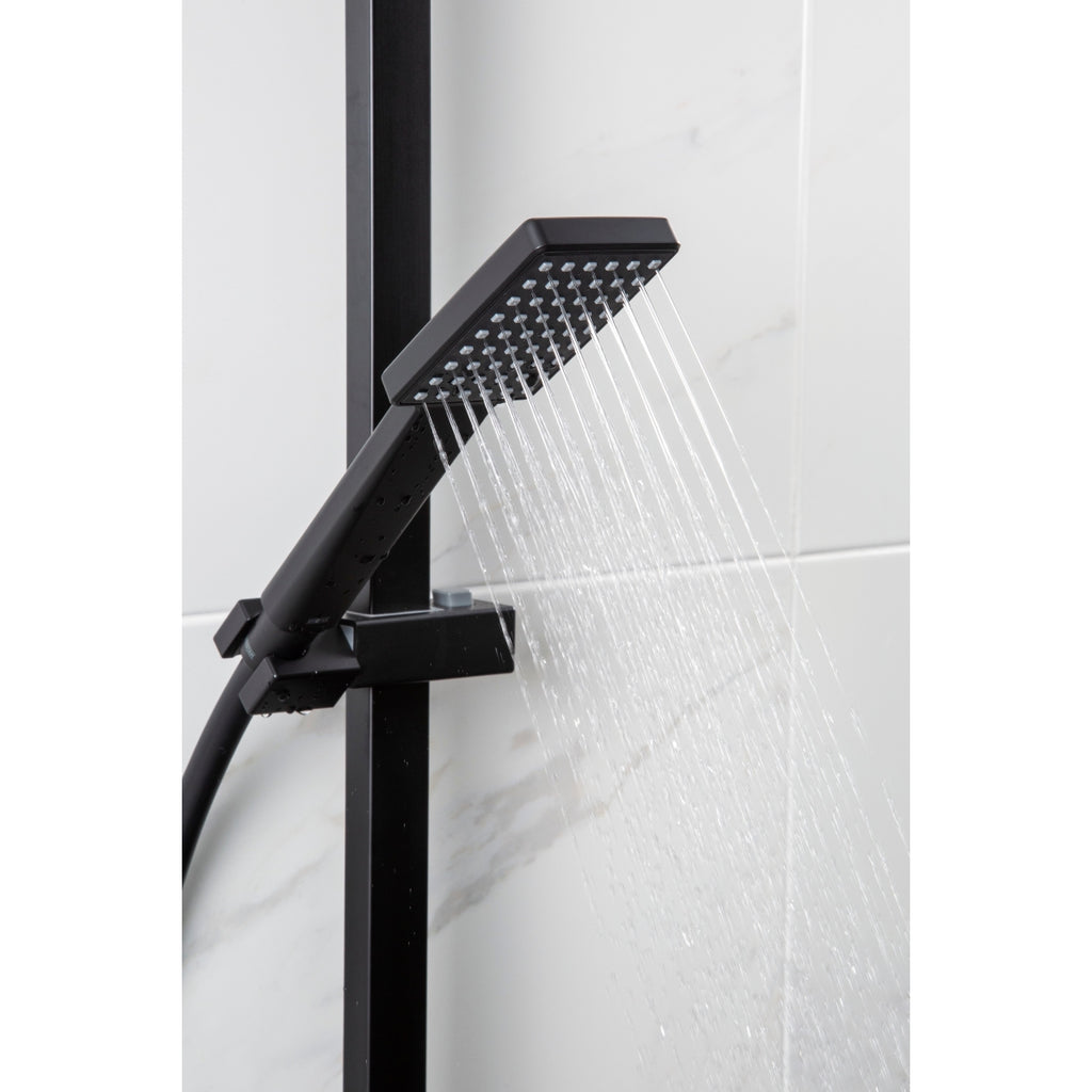 Bristan Craze Dual Outlet Thermostatic Bar Shower Mixer Black CRZ SHXDIVCTFF BLK.