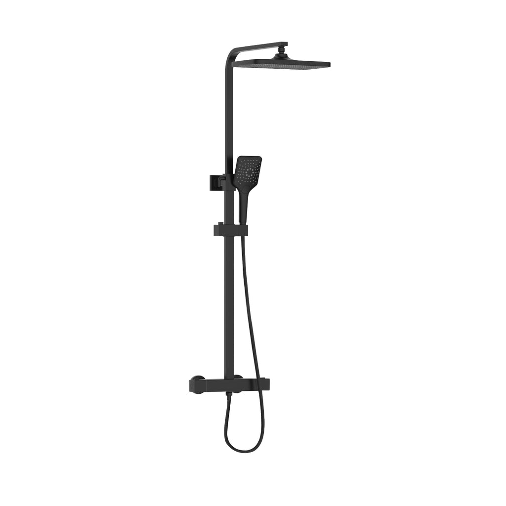 Bristan Craze Dual Outlet Thermostatic Bar Shower Mixer Black CRZ SHXDIVCTFF BLK.