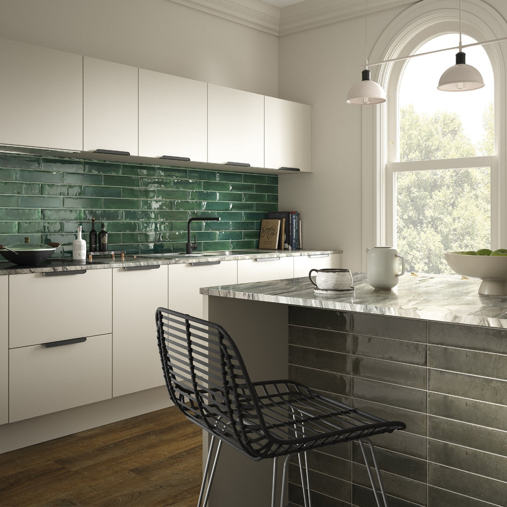 Verona Hope Green Gloss Ceramic Wall 75 x 300mm PK/44