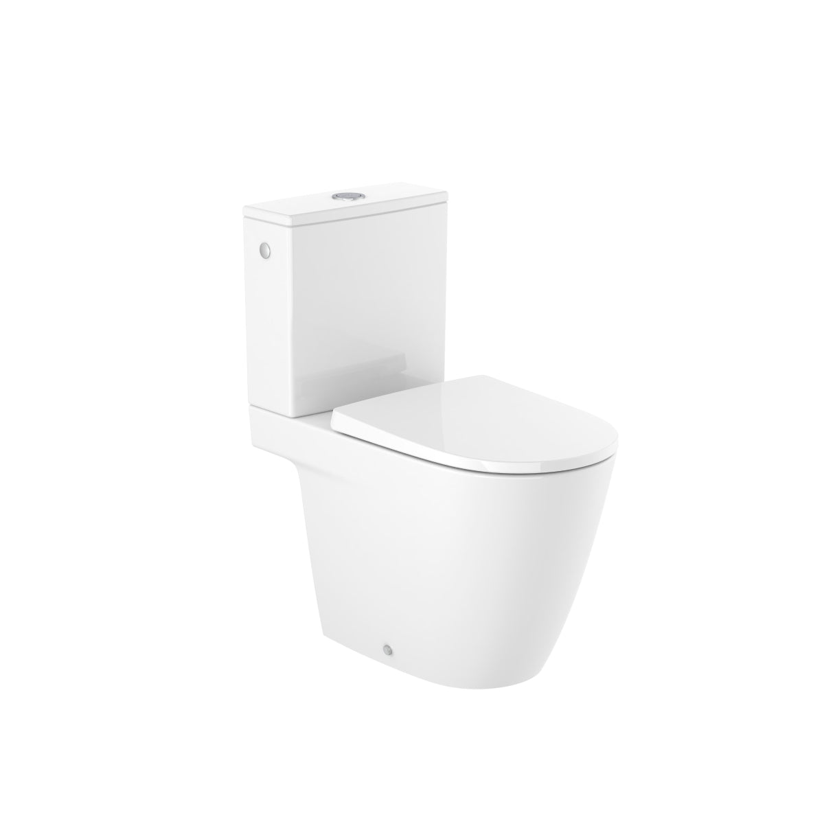 Roca Ona Close Coupled Open Back Rimless Toilet + Soft Close Seat