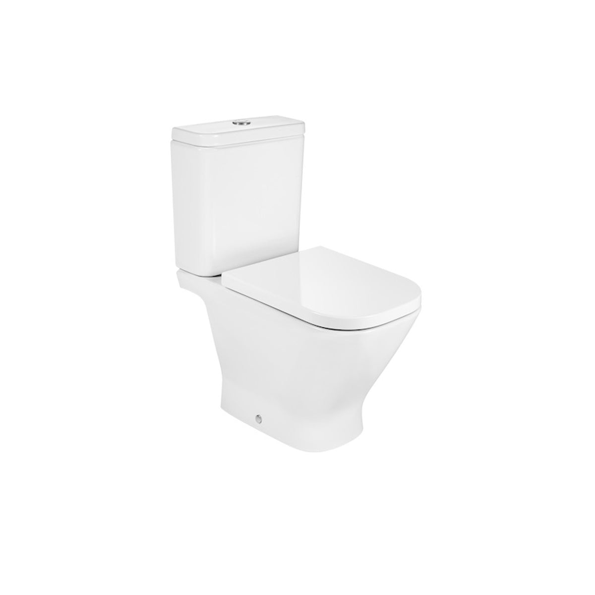 Roca the Gap Square Close Coupled Toilet with Horizontal Outlet - Including Soft Close Seat