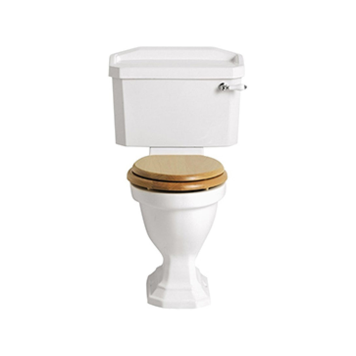 Heritage Granley Close Coupled Toilet - 6/4 Litre Dual Flush Valve - Including Cistern Fittings and Chrome Lever - Soft Close Chrome Hinge - Graphite Seat Included