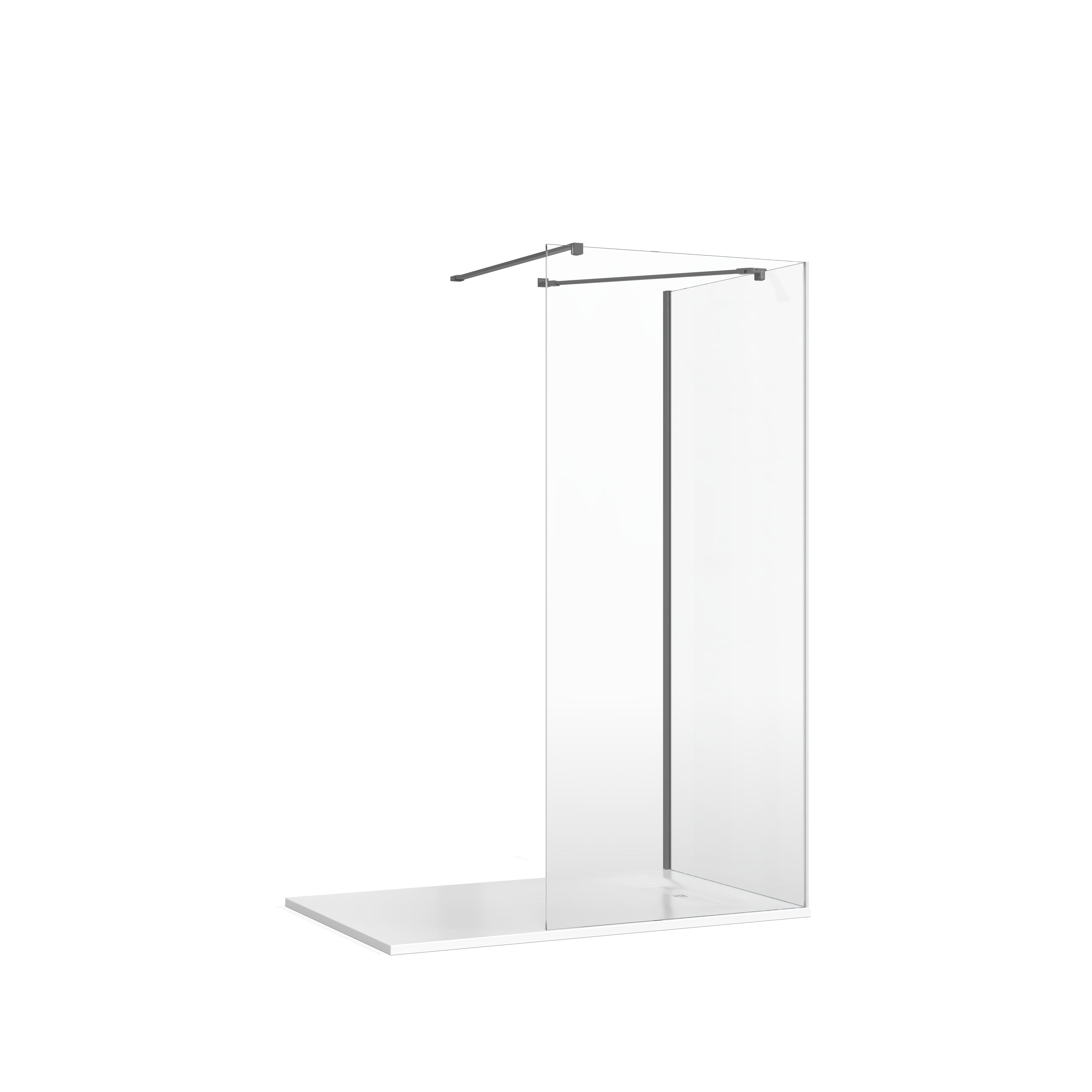 Crosswater Gallery Glass Wall Brace Slate