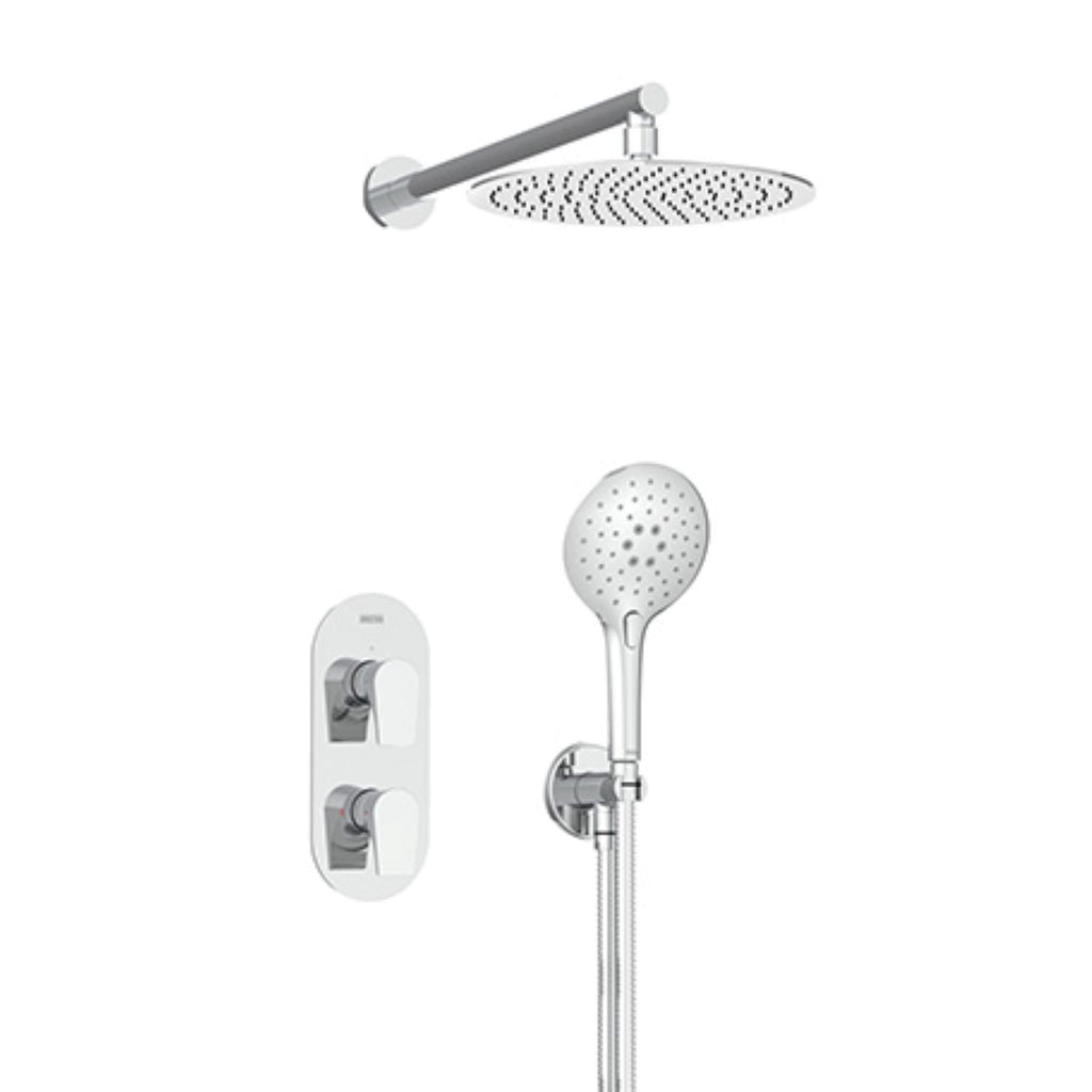 Bristan Hourglass Concealed Dual Outlet Shower Pack 3 Chrome HOURGLASS SHWR PK3.