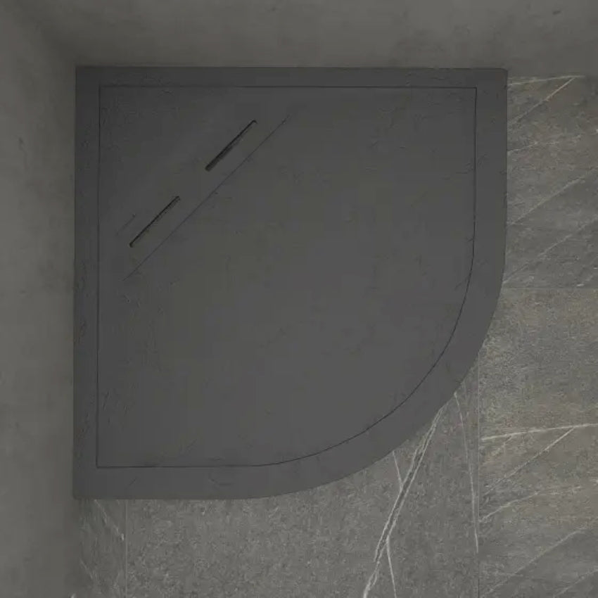 Kudos Showers Connect2 Quadrant Shower Tray and Waste 900 x 900mm Slate Grey