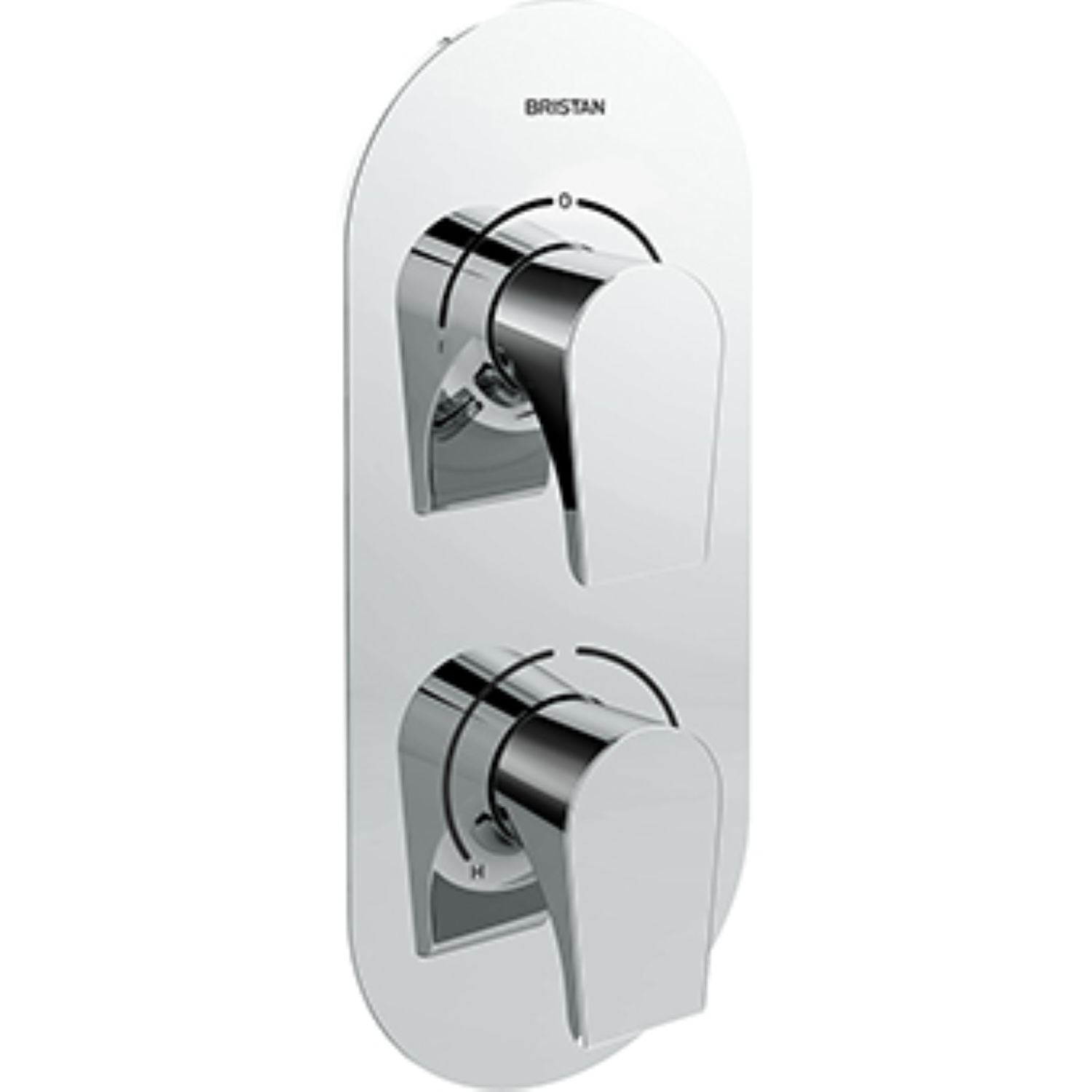 Bristan Hourglass Recessed Shower with Integraltwo Outlet Diverter Chrome HOU SHCDIV C.