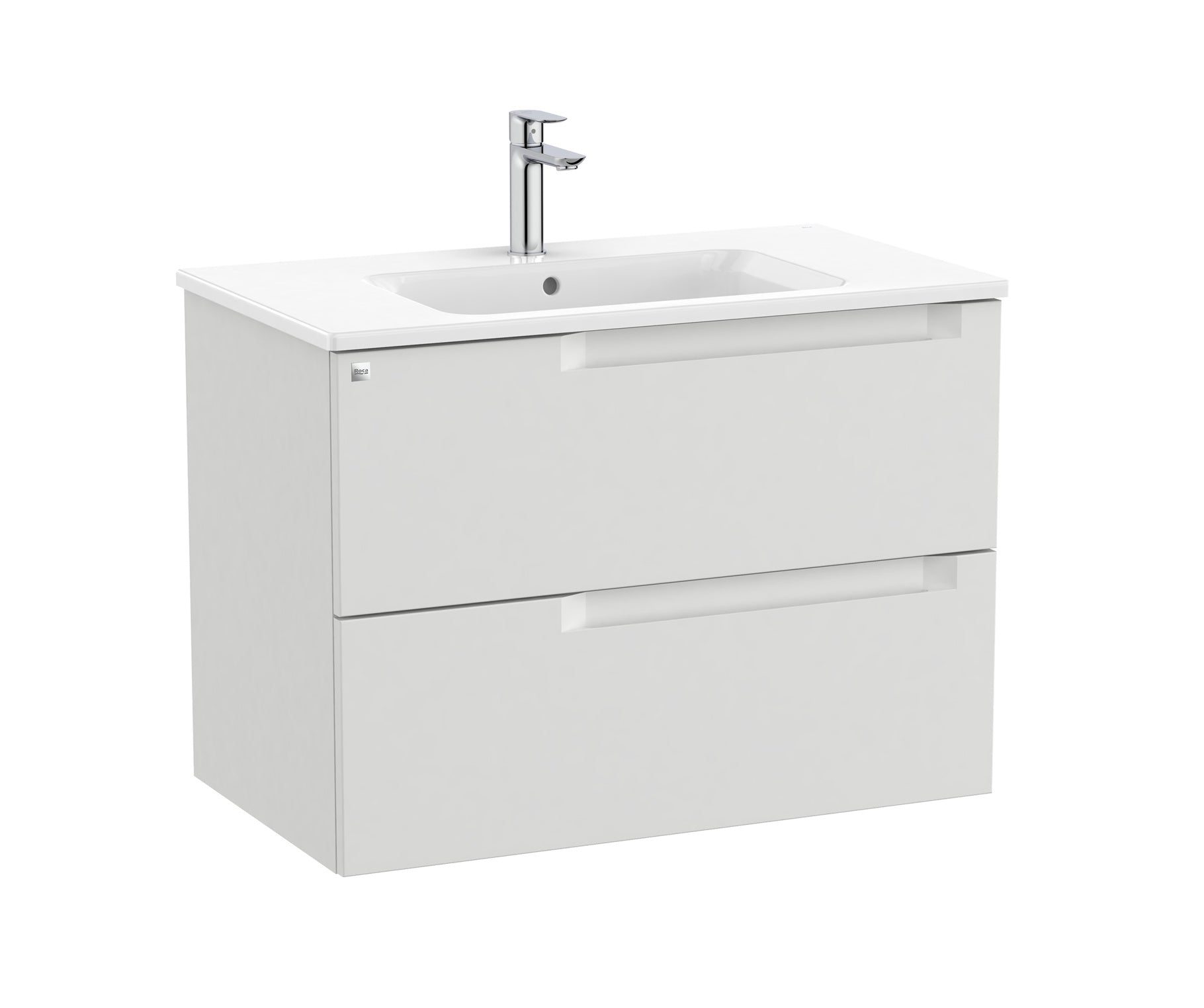 Roca Aleyda Unik 2 Drawer 800mm Pebble Grey