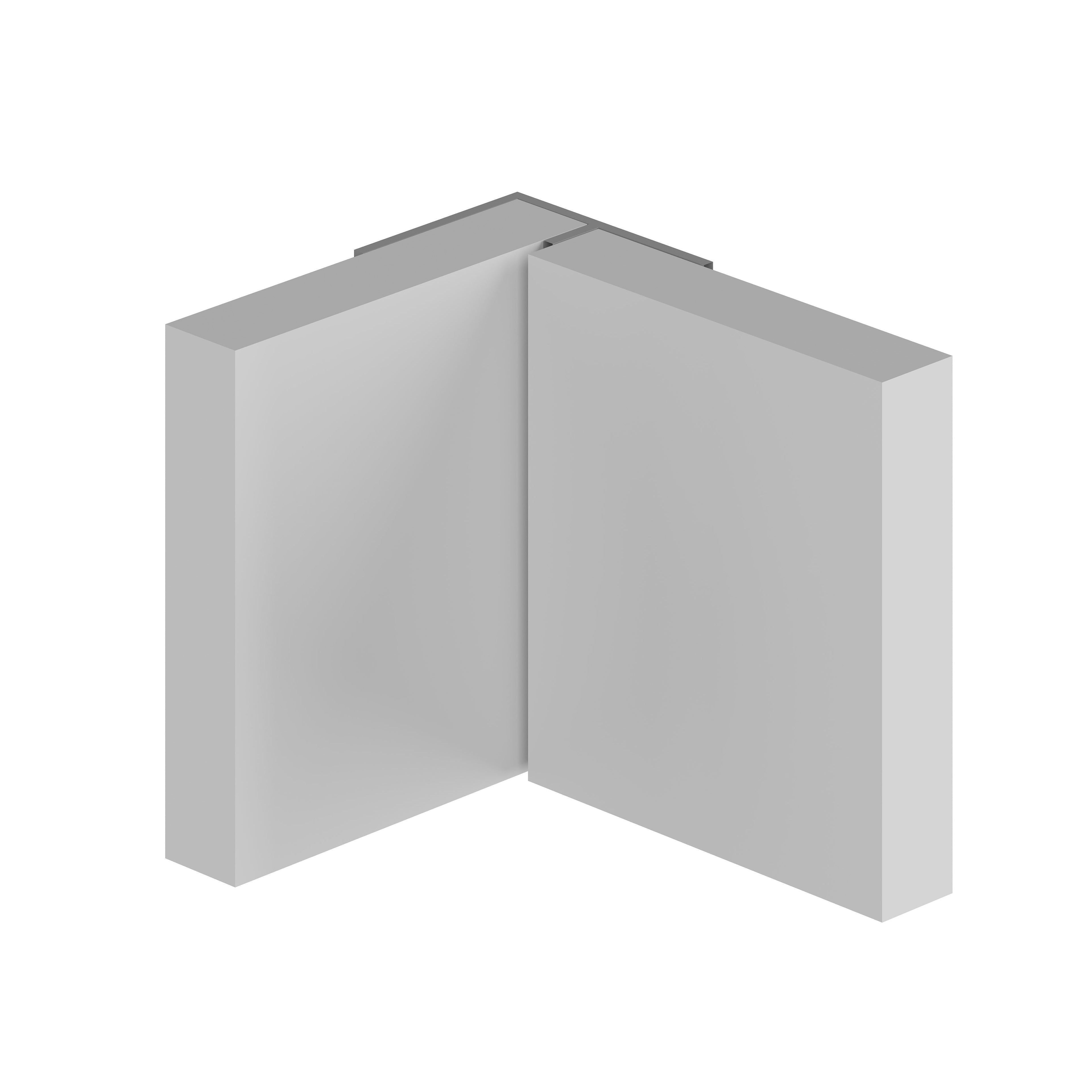 Multipanel Classic Type 101 Invisible Internal Corner 2.45m Long Mill Finish