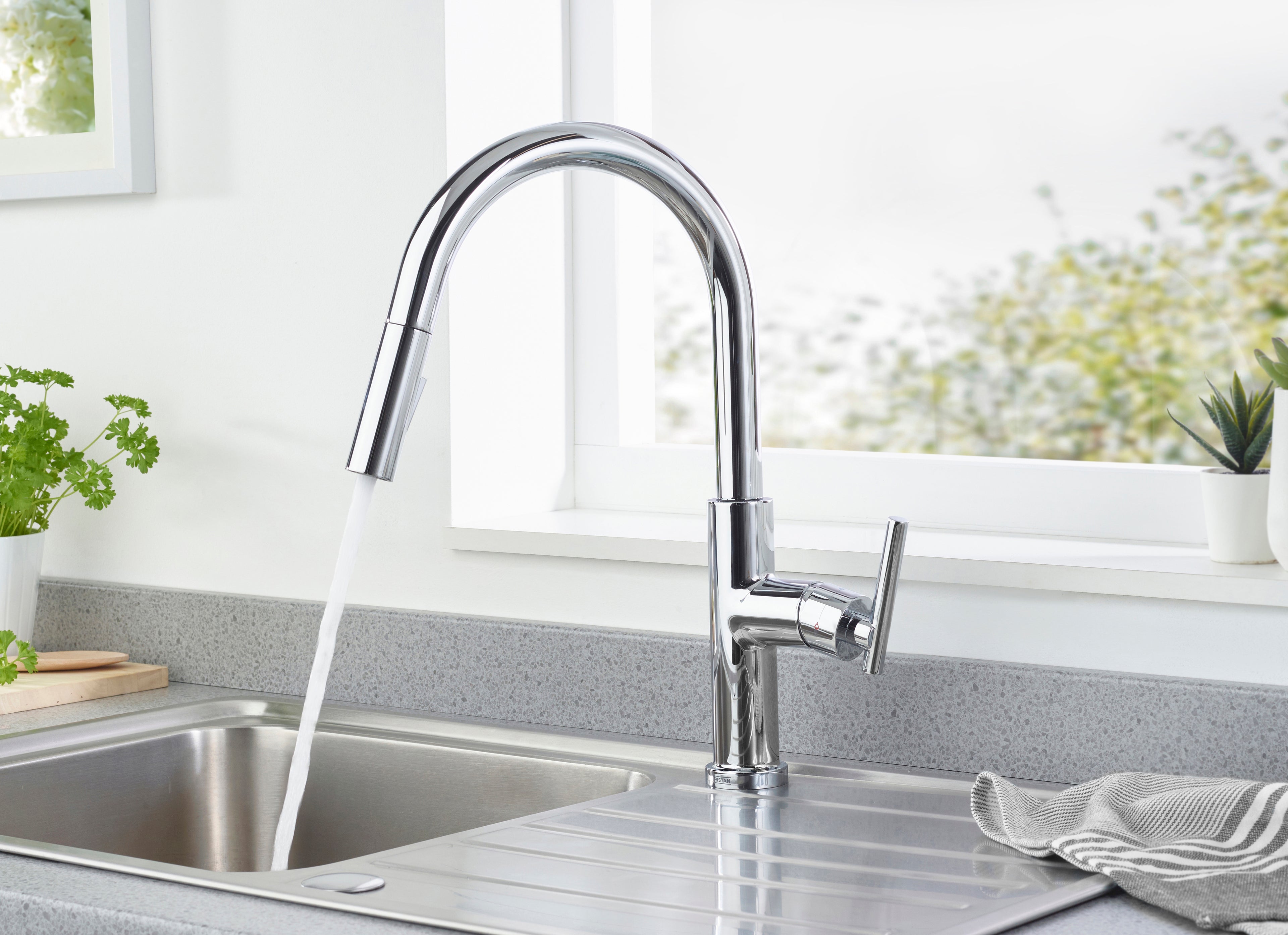 Bristan Jule Pullout Sink Mixer Tap Chrome JU PULLSNK C