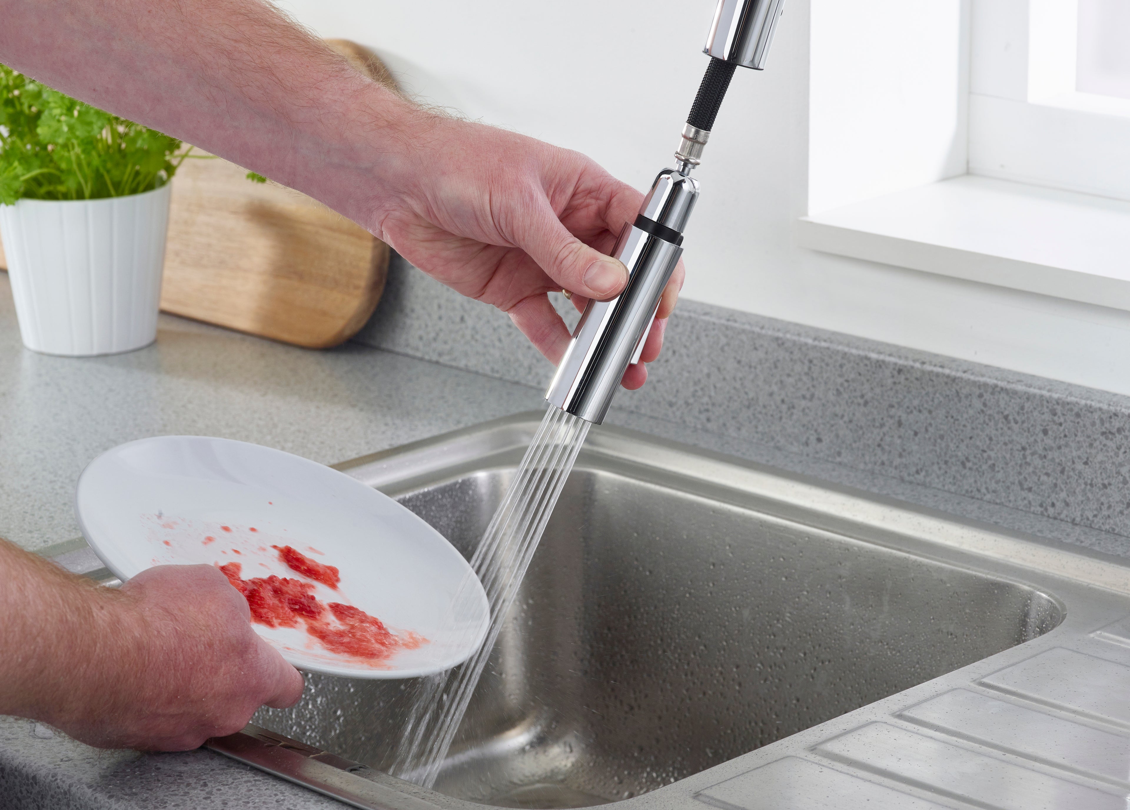 Bristan Jule Pullout Sink Mixer Tap Chrome JU PULLSNK C