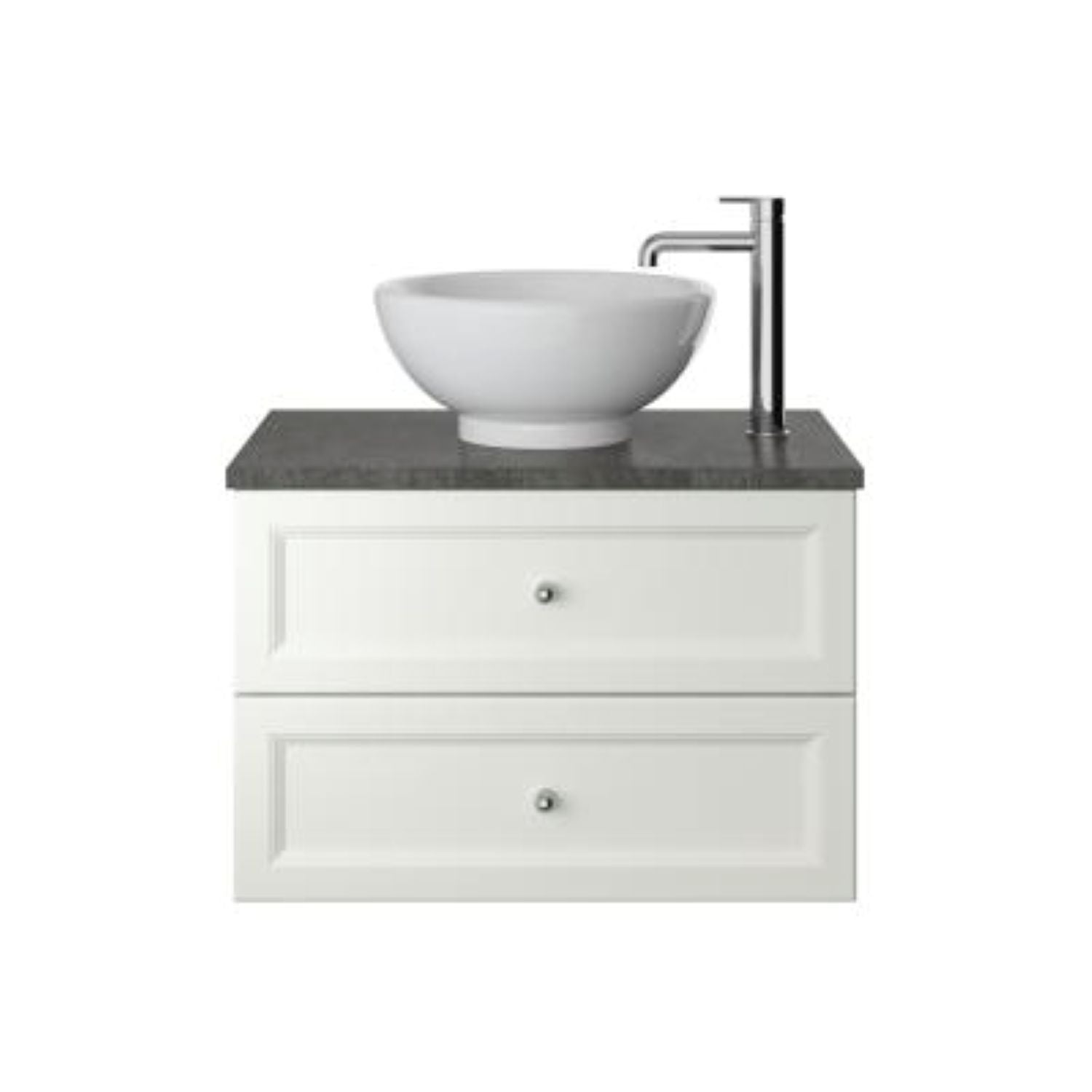 Heritage Caversham 700mm Wall Hung Two Drawer Vanity Unit - Chantilly