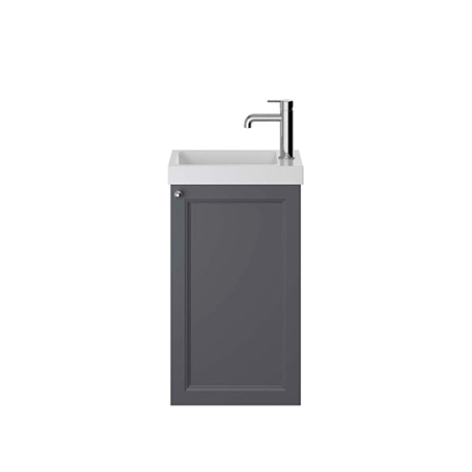 Heritage Caversham 400mm Wall Hung Cloakroom Vanity Unit - Graphite