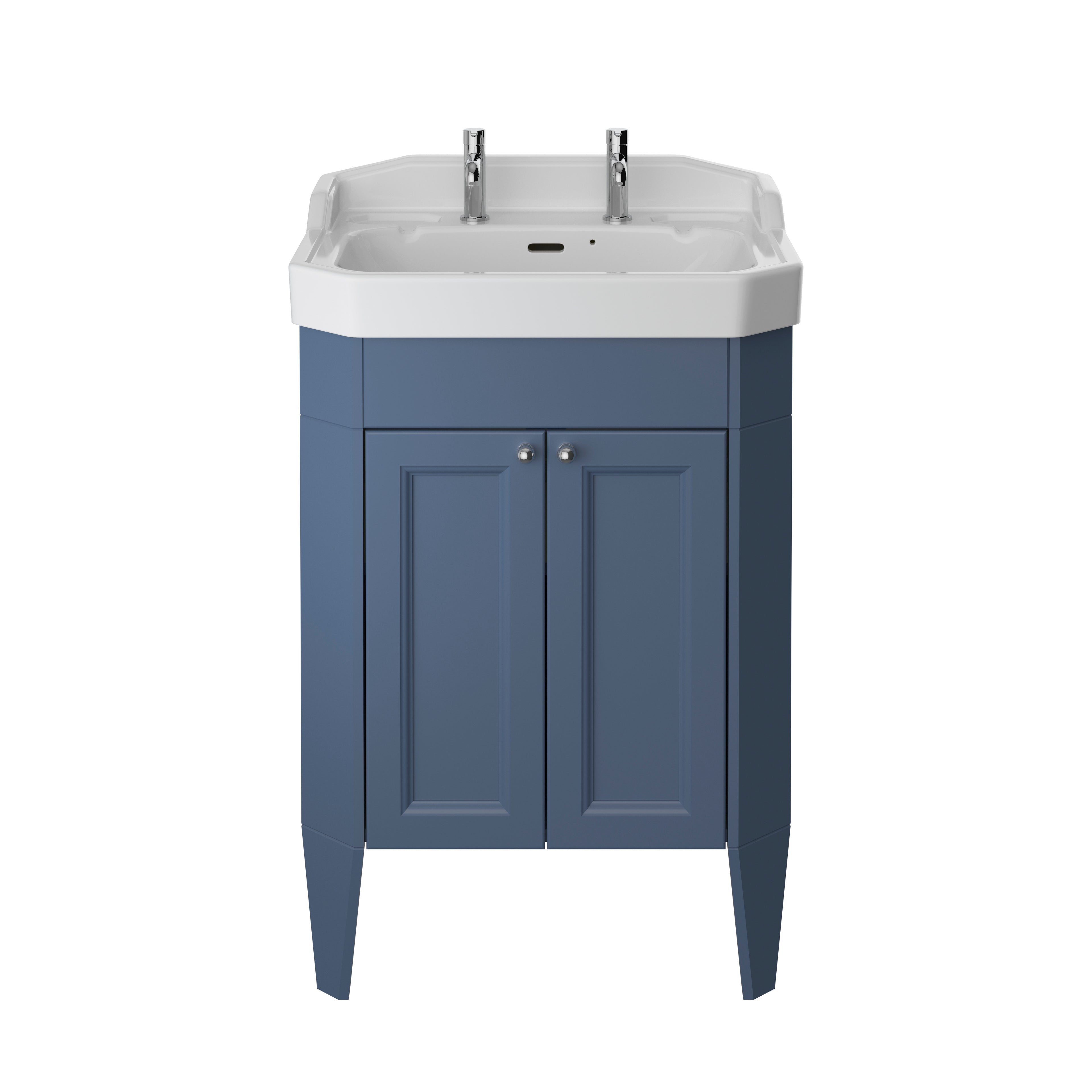 Heritage Caversham Freestanding Granley Vanity Unit - Maritime Blue