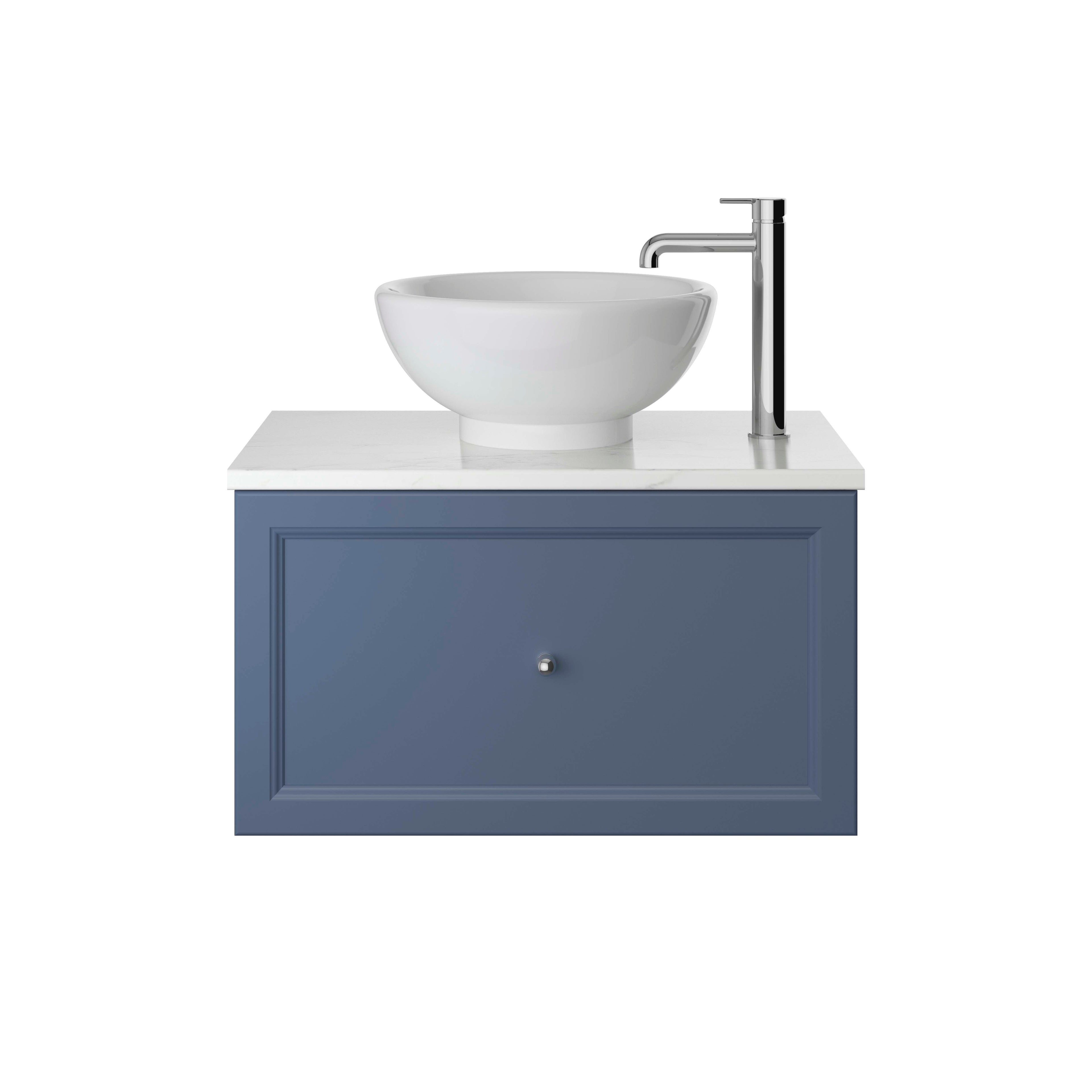 Heritage Caversham 700mm Wall Hung One Drawer Vanity - Maritime Blue KMBWH
