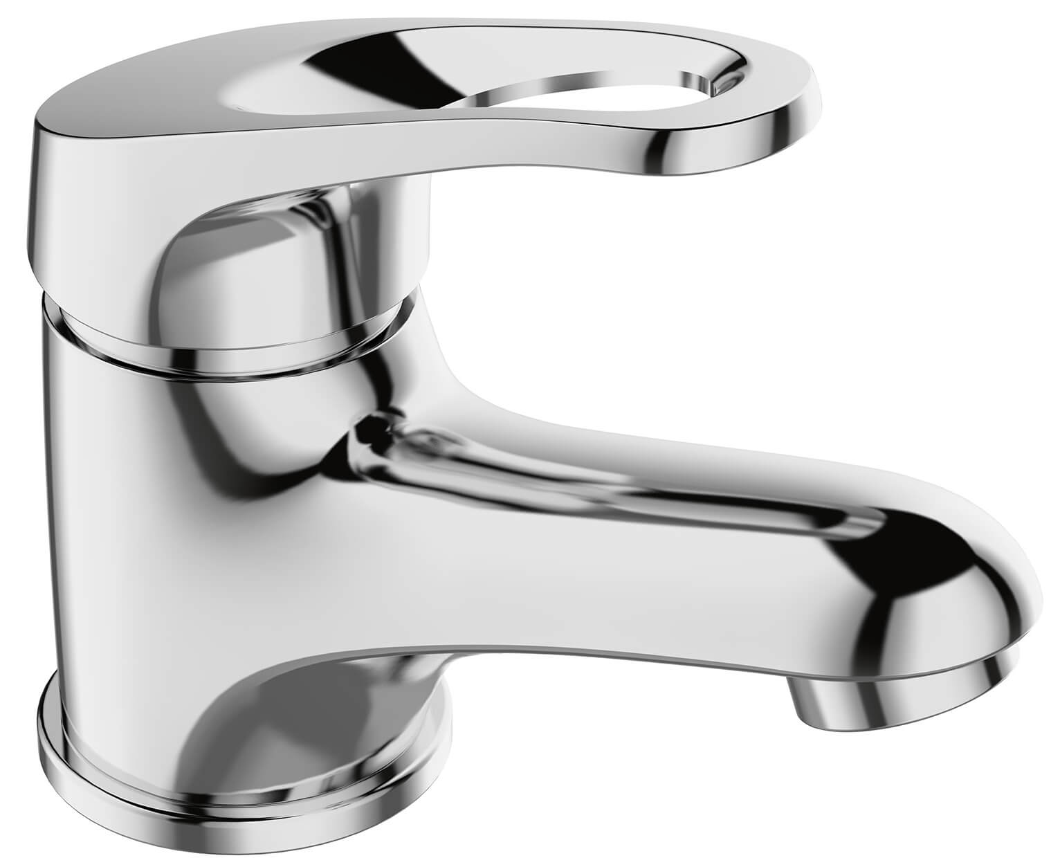 Bristan Iris Mono Basin Mixer Tap with Clicker Waste Chrome IRS BAS C