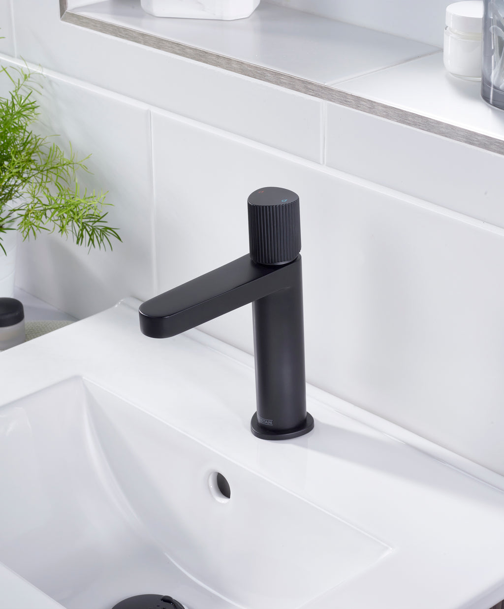 Bristan Liso Basin Mixer Tap Black LIS BAS BLK