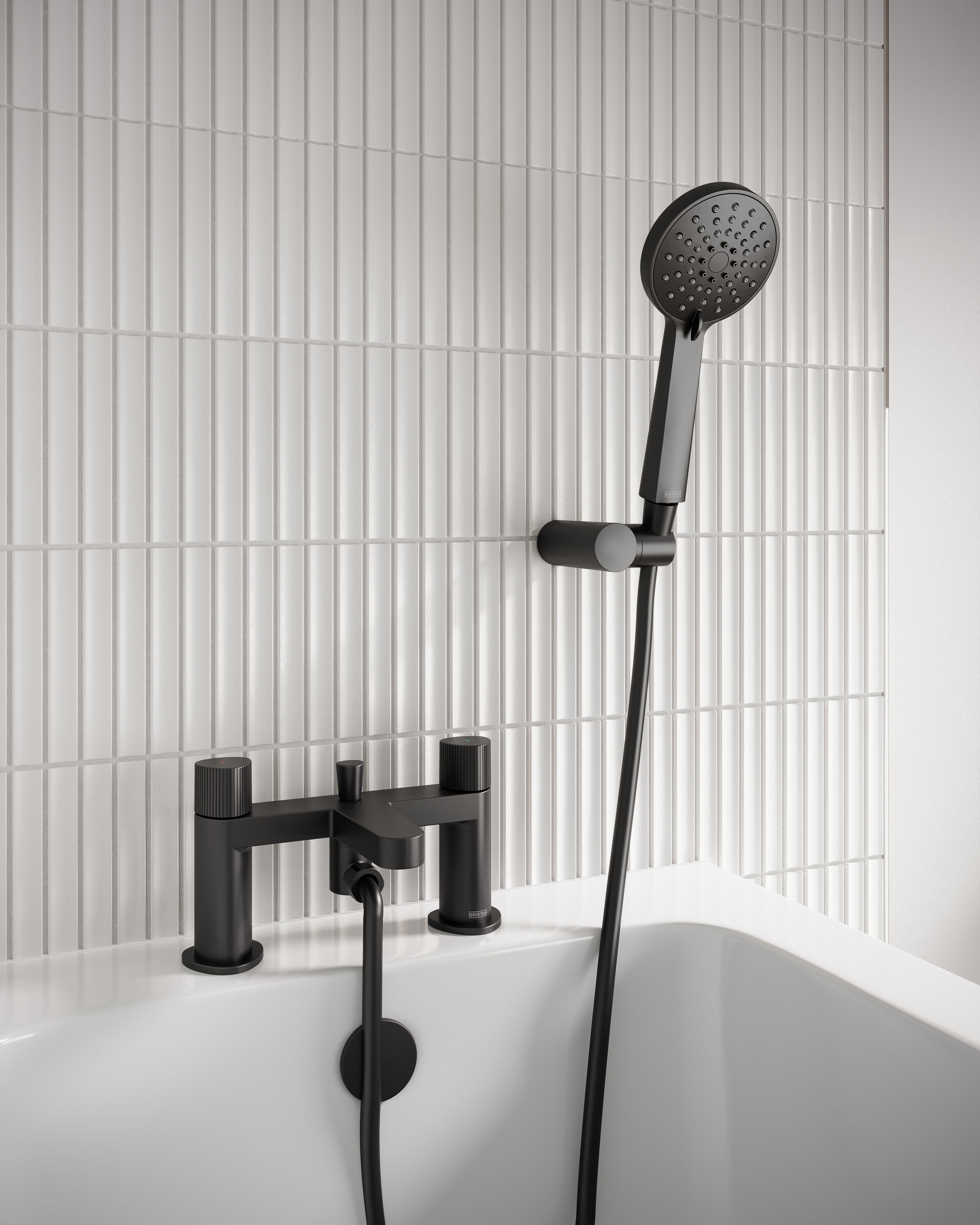 Bristan Liso Bath Shower Mixer Tap Black LIS BSM BLK