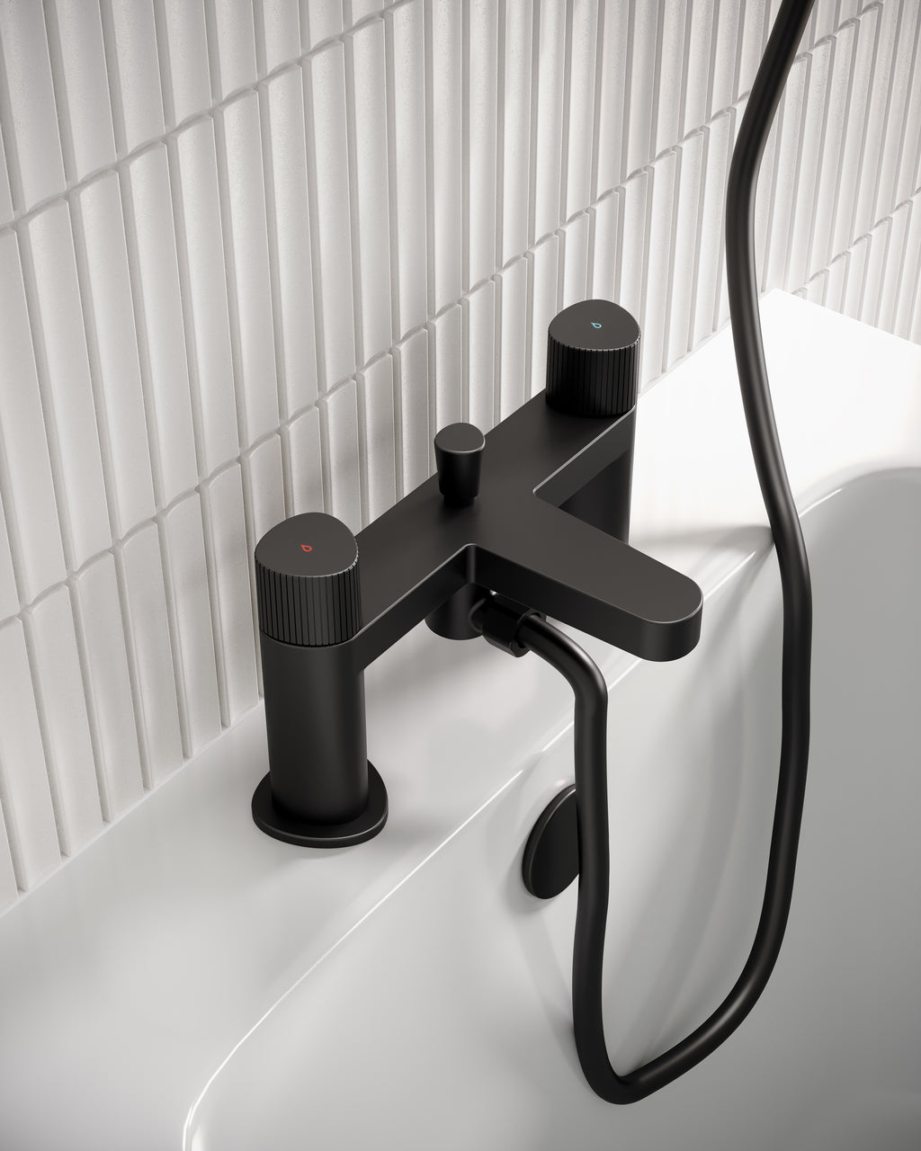 Bristan Liso Bath Shower Mixer Tap Black LIS BSM BLK