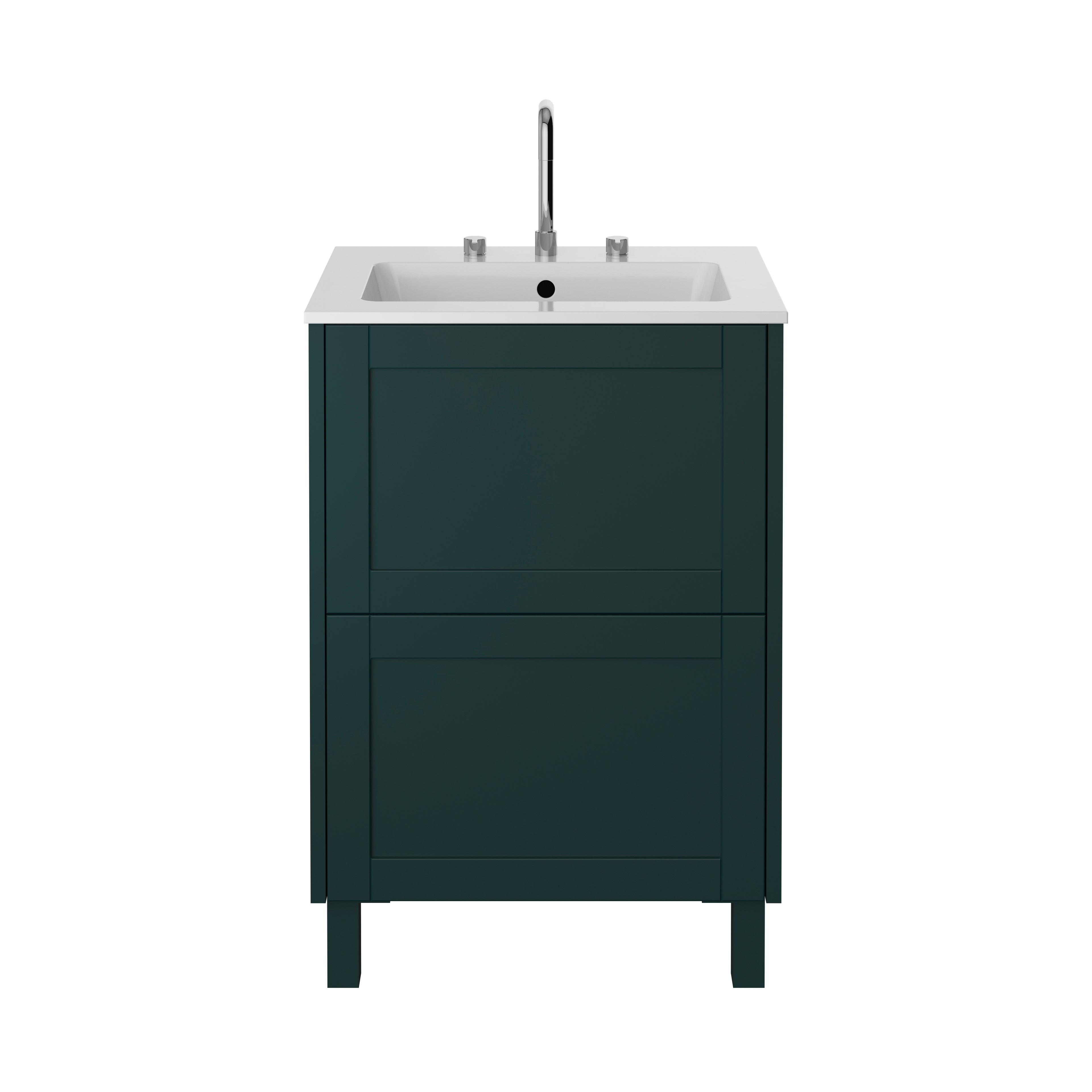 Heritage Lynton 600mm Freestanding  Vanity Unit - Classic Green