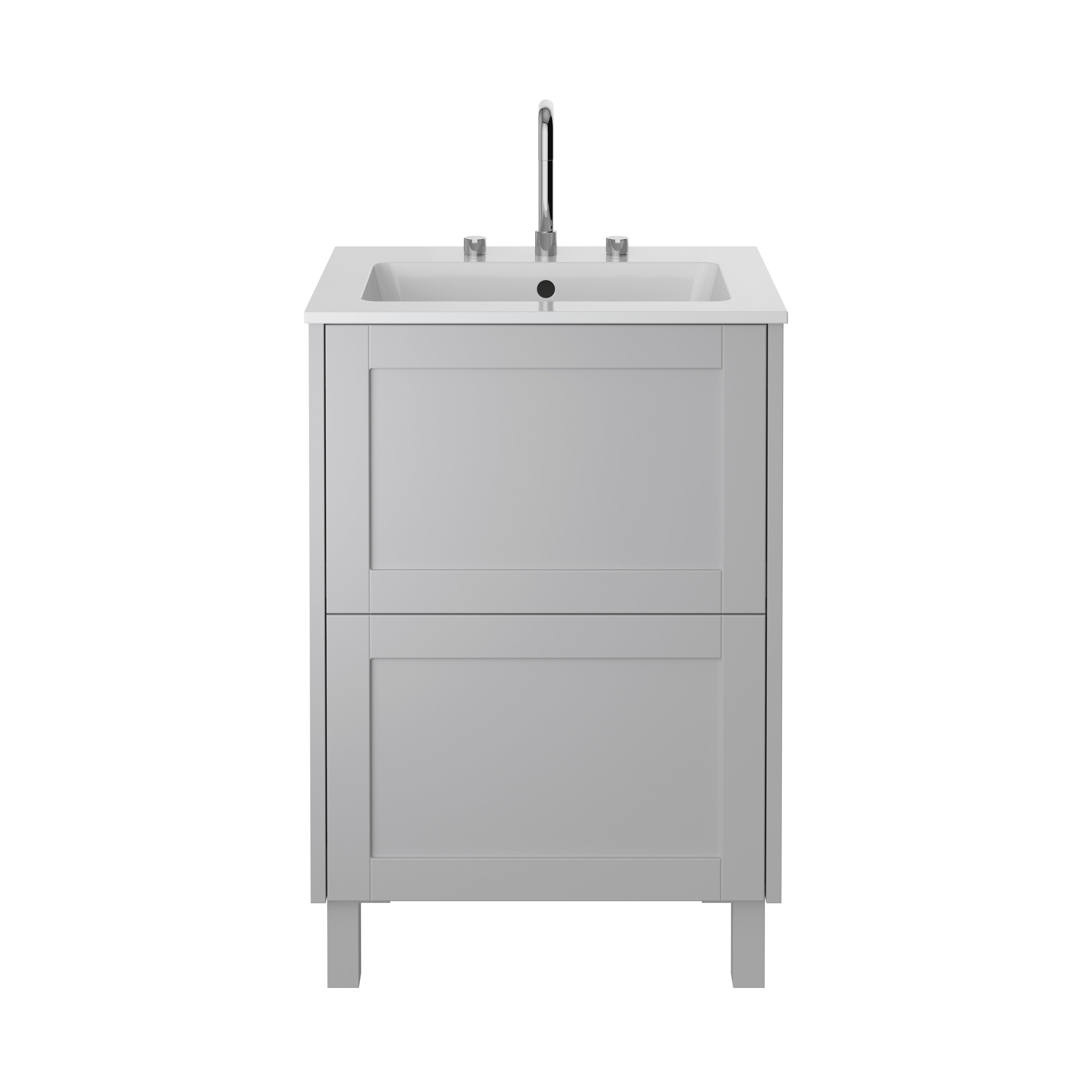 Heritage Lynton 600mm Freestanding Vanity Unit - Dove Grey
