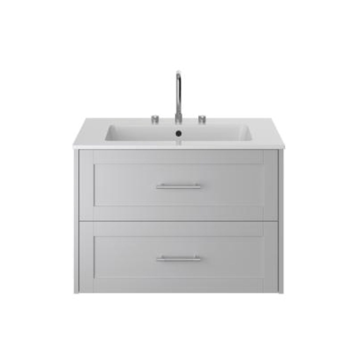 Heritage Lynton 800mm Wall Hung 2 Drawer Vanity Unit- Dove Grey