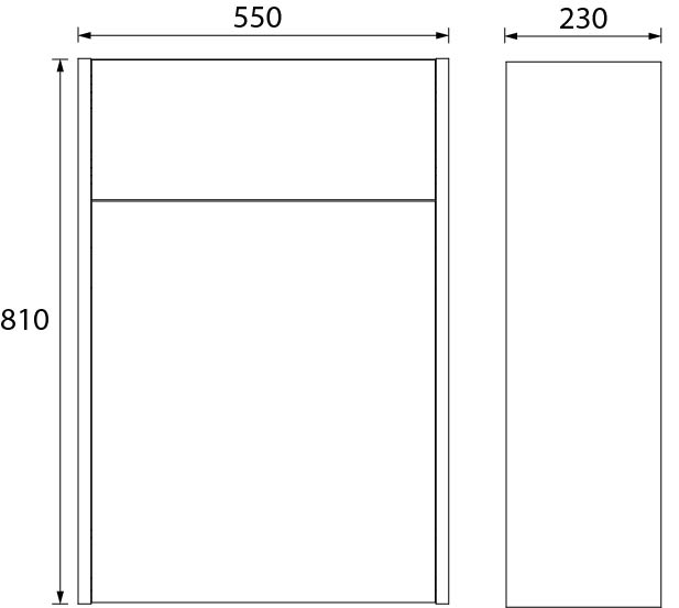 Heritage Lynton 550mm WC Unit - Dove Grey