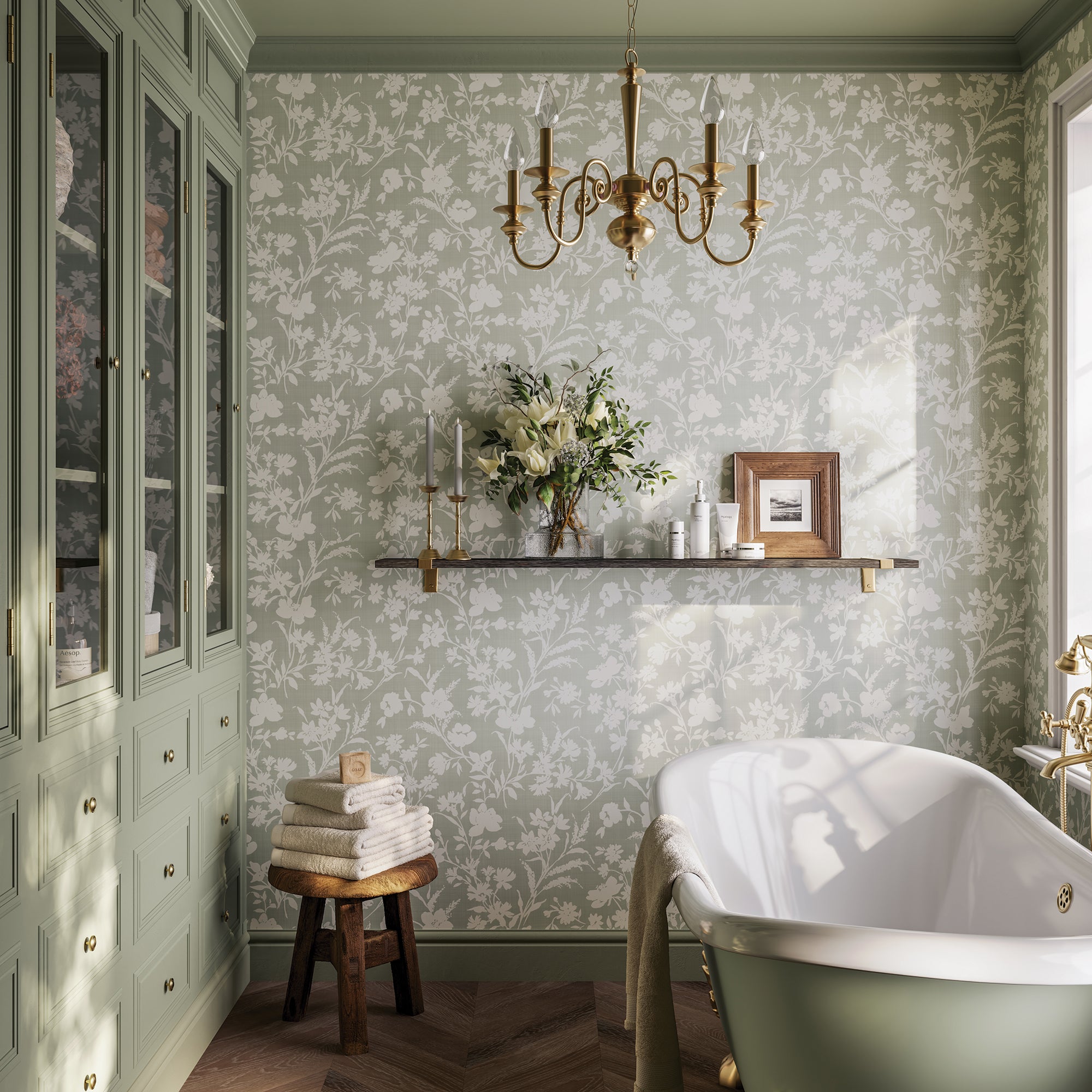 Grant Westfield Laura Ashley Panel - Rye Sage - Unlipped - 2700x1200x11mm (100mm Trim Gap) - FSC Mix 70%