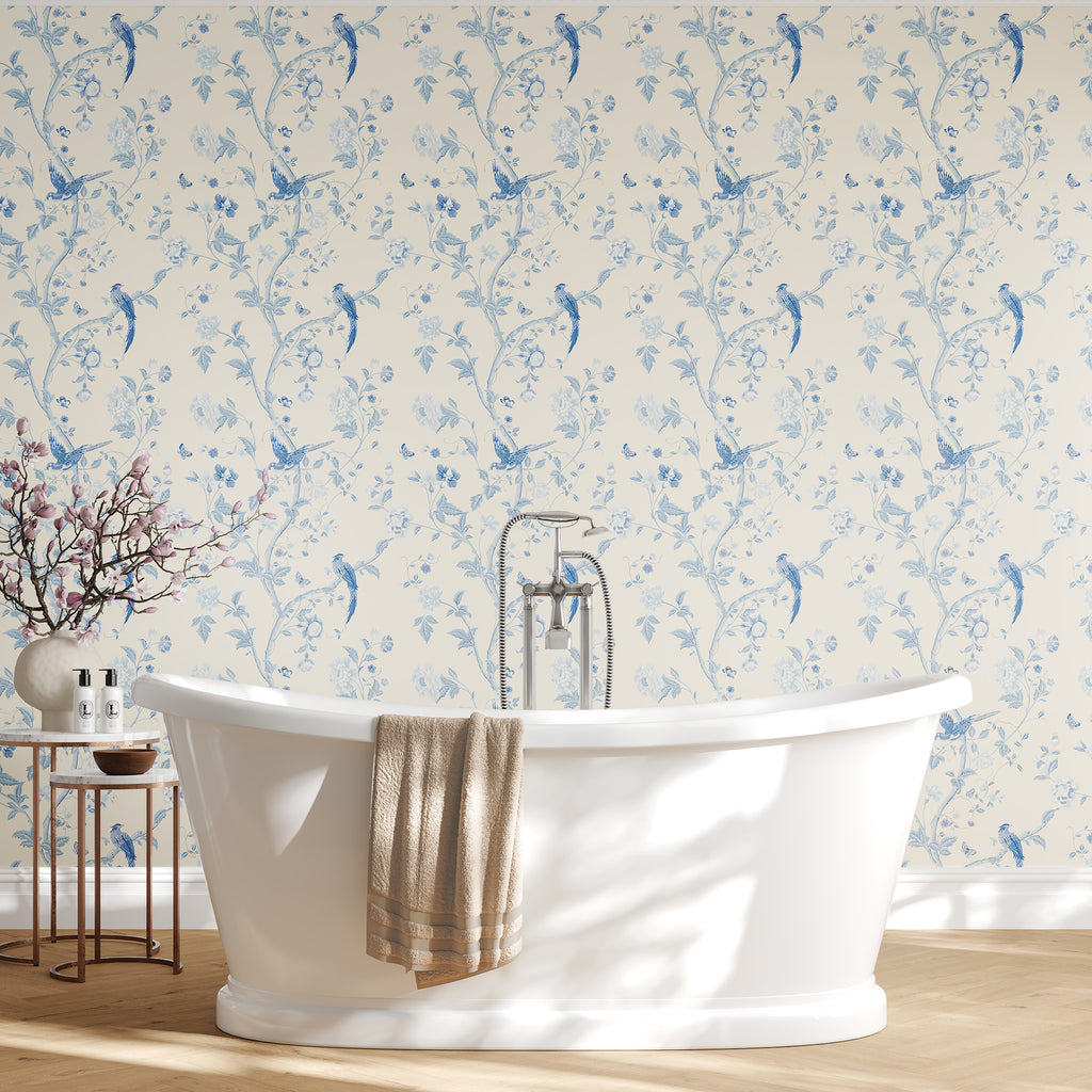 Grant Westfield Laura Ashley Panel - Summer Palace Royal Blue - Hydrolock T&G - 2700x1200x11mm (100mm Trim Gap) - FSC Mix 70%
