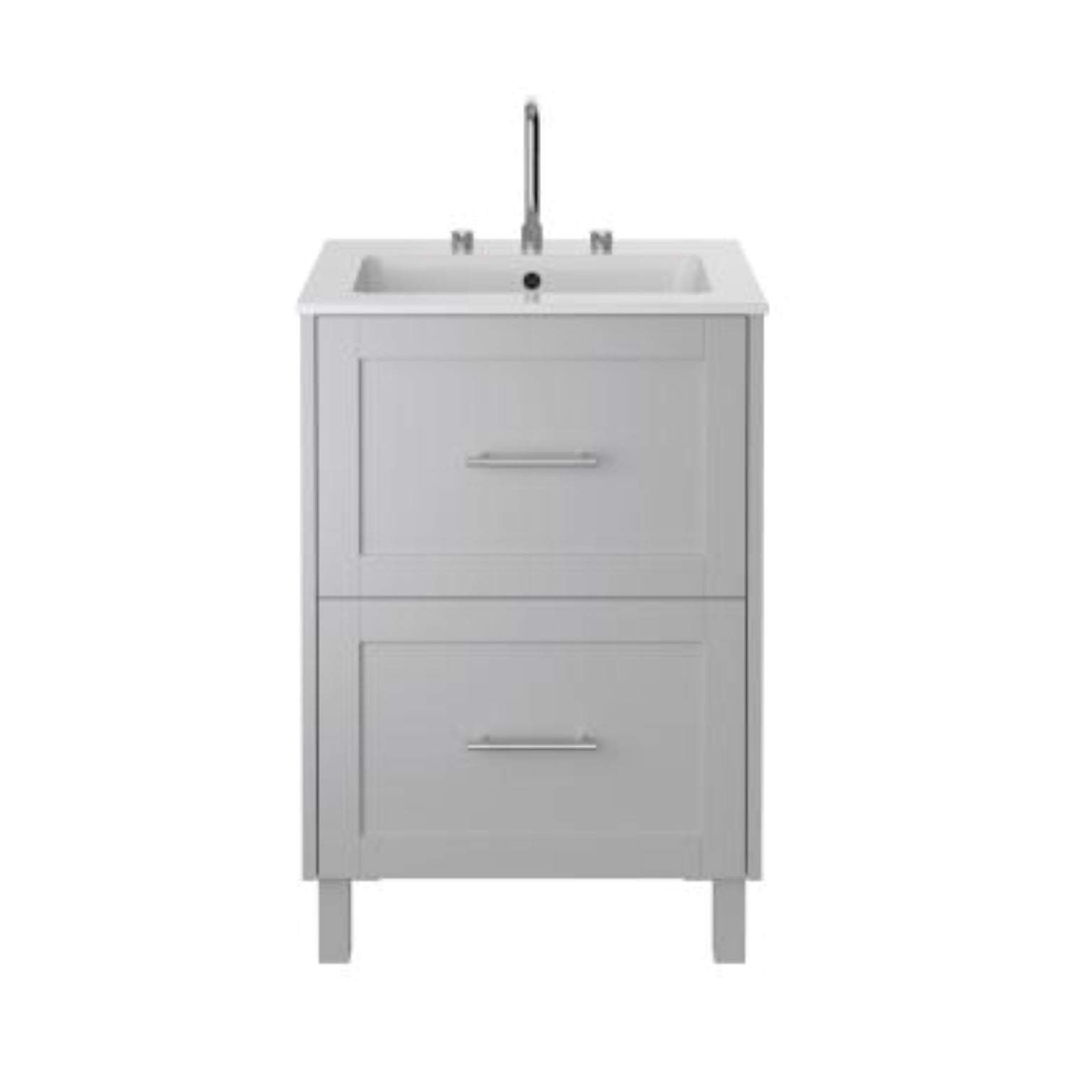 Heritage Lynton 600mm Freestanding Vanity Unit - Dove Grey
