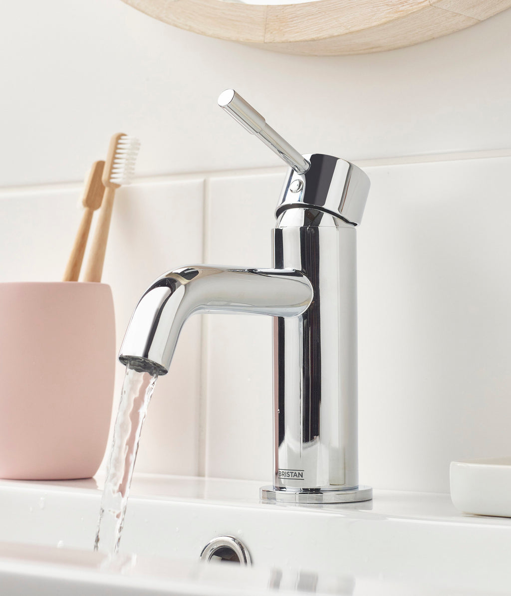 Bristan Mila Basin Mixer Tap with Clicker Waste Chrome MI BAS C