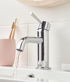 Bristan Mila Basin Mixer Tap with Clicker Waste Chrome MI BAS C