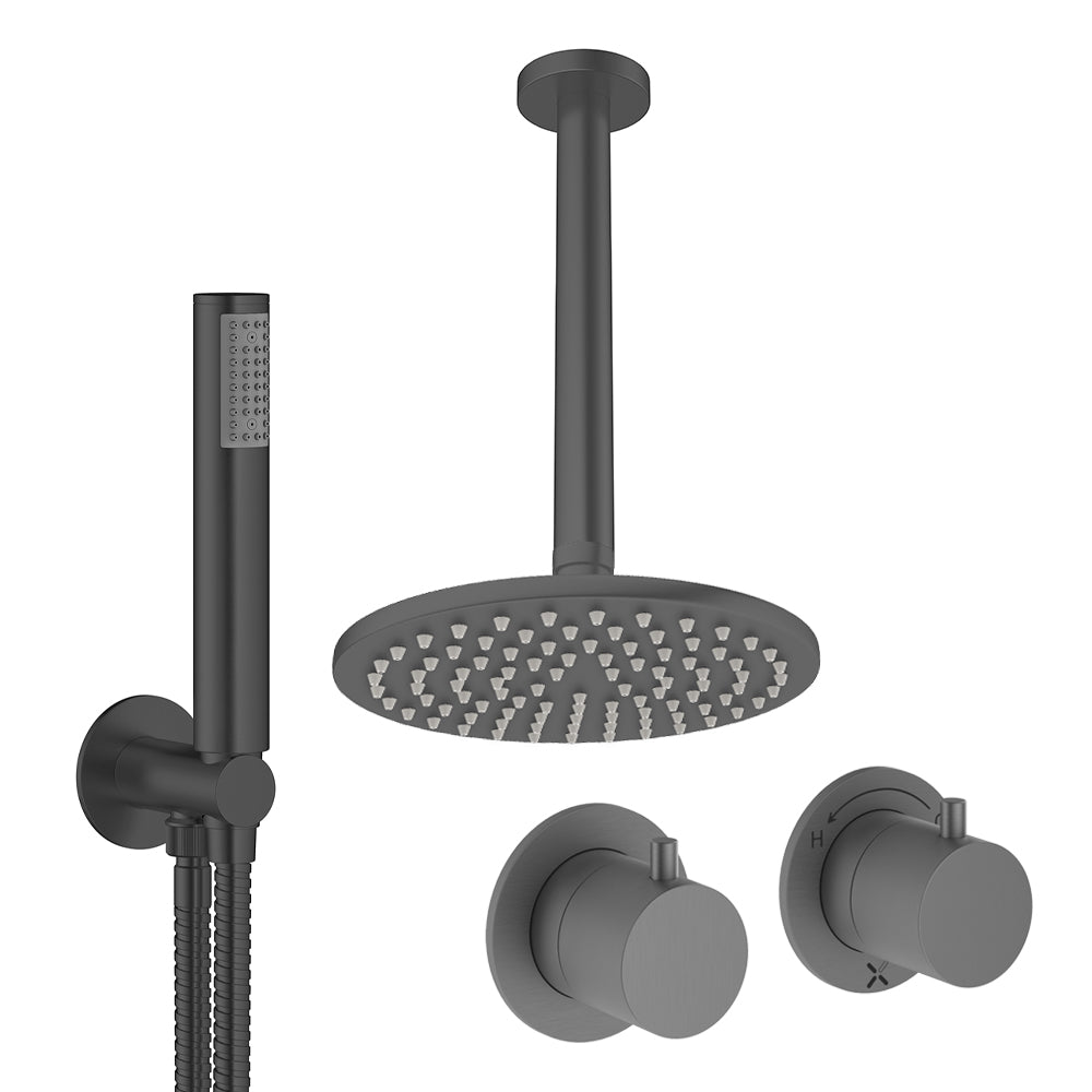 Crosswater Module Shower Set 1 Slate 200mm Ceiling Mounted