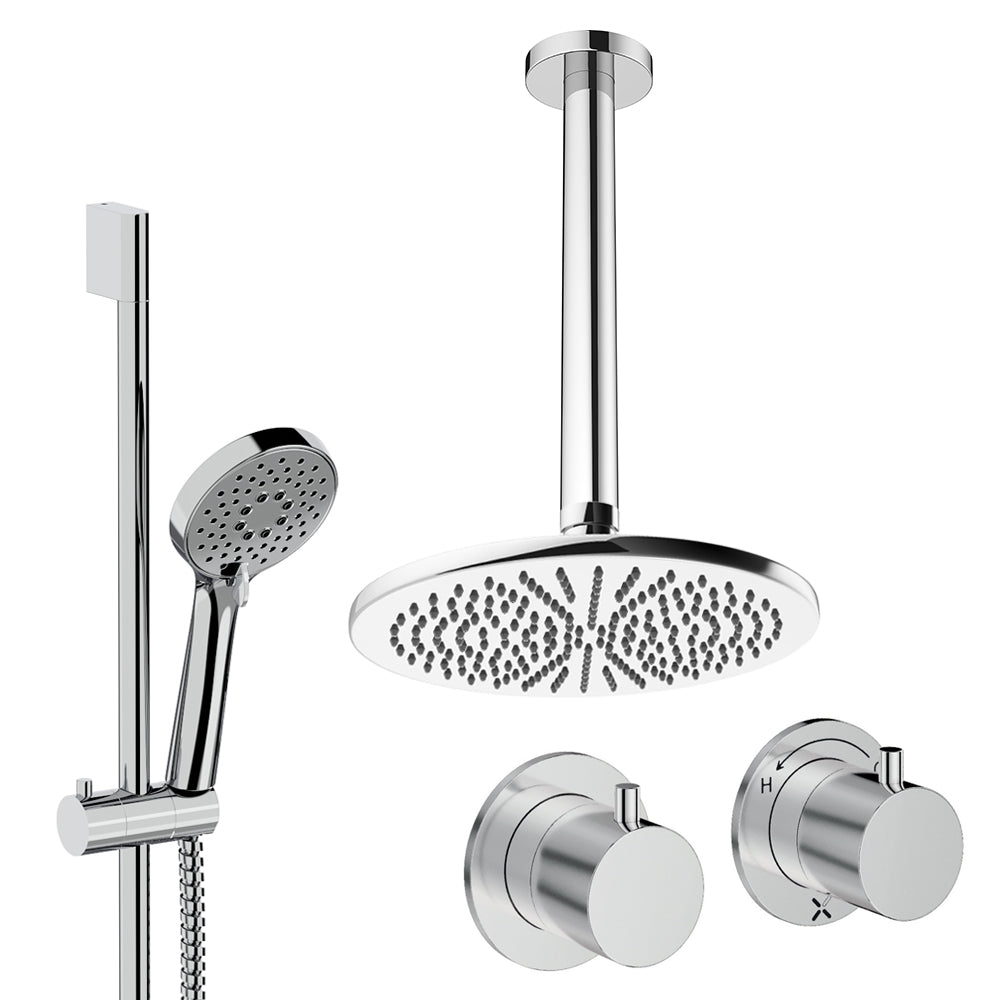 Crosswater Module Shower Set 2 Chrome 300mm Ceiling Mounted