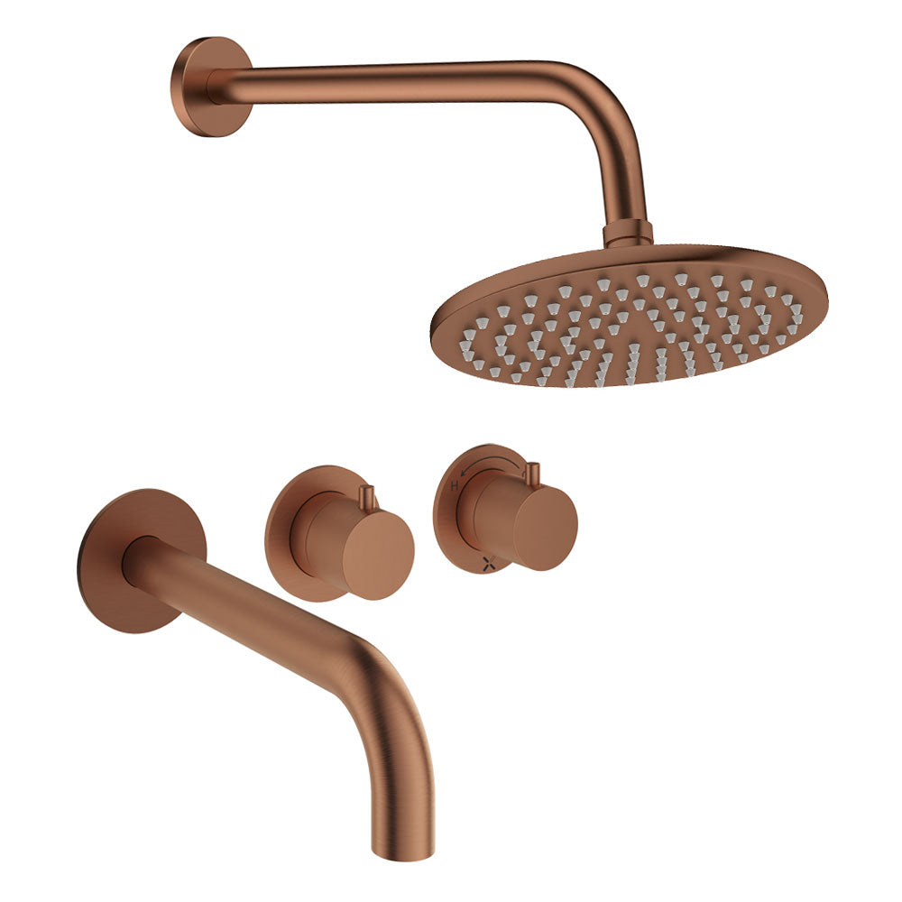 Crosswater Module Shower Set 3 Brushed Bronze 200mm