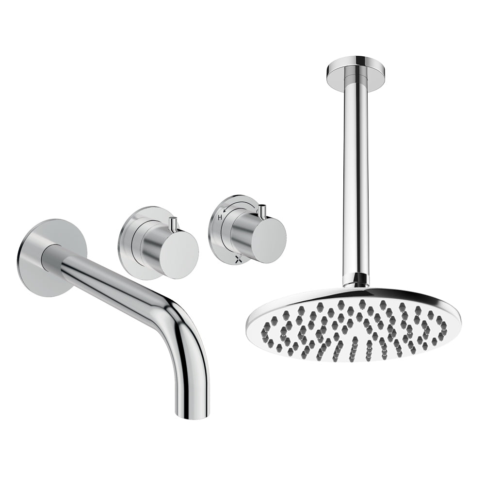Crosswater Module Shower Set 3 Chrome 200mm Ceiling Mounted