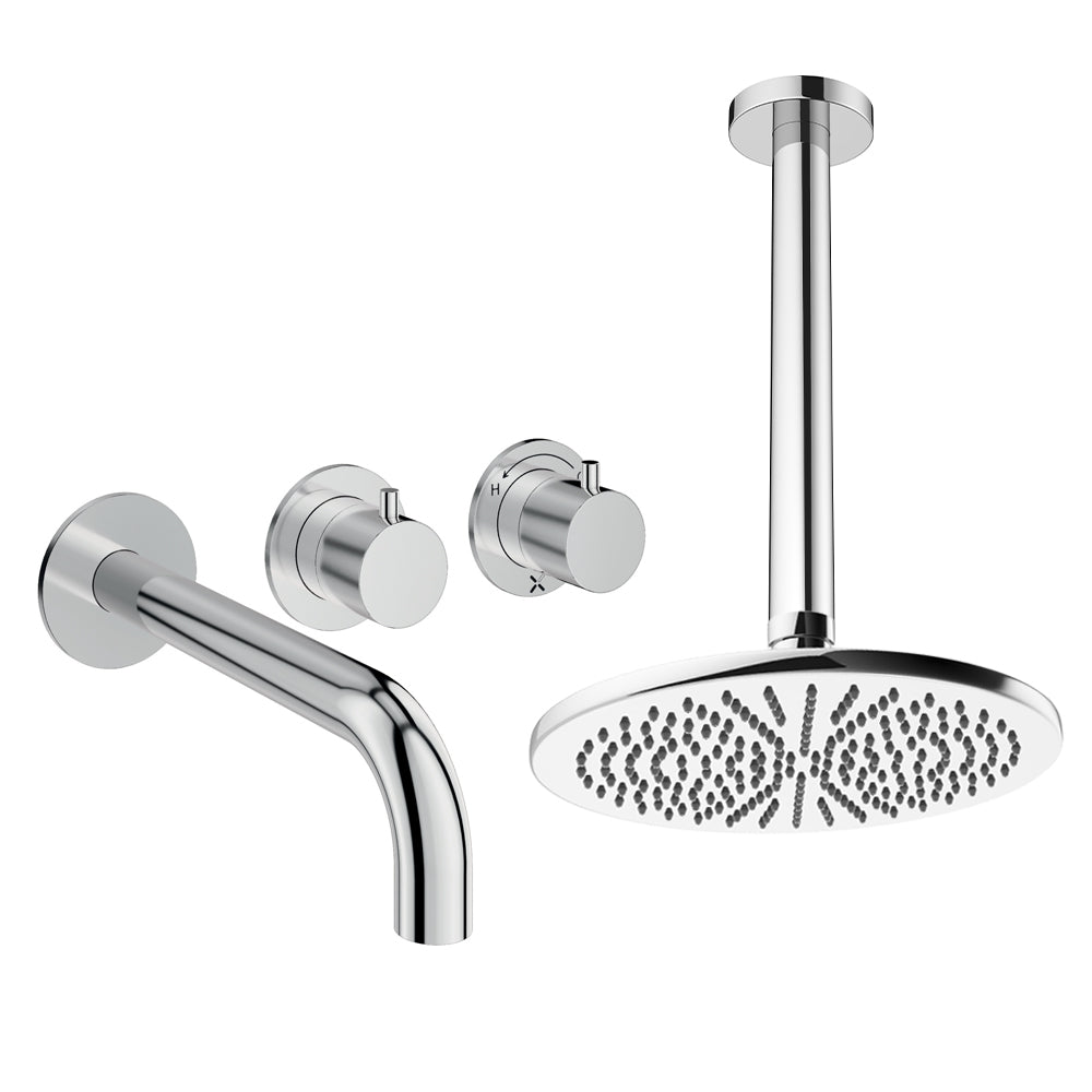 Crosswater Module Shower Set 3 Chrome 300mm Ceiling Mounted