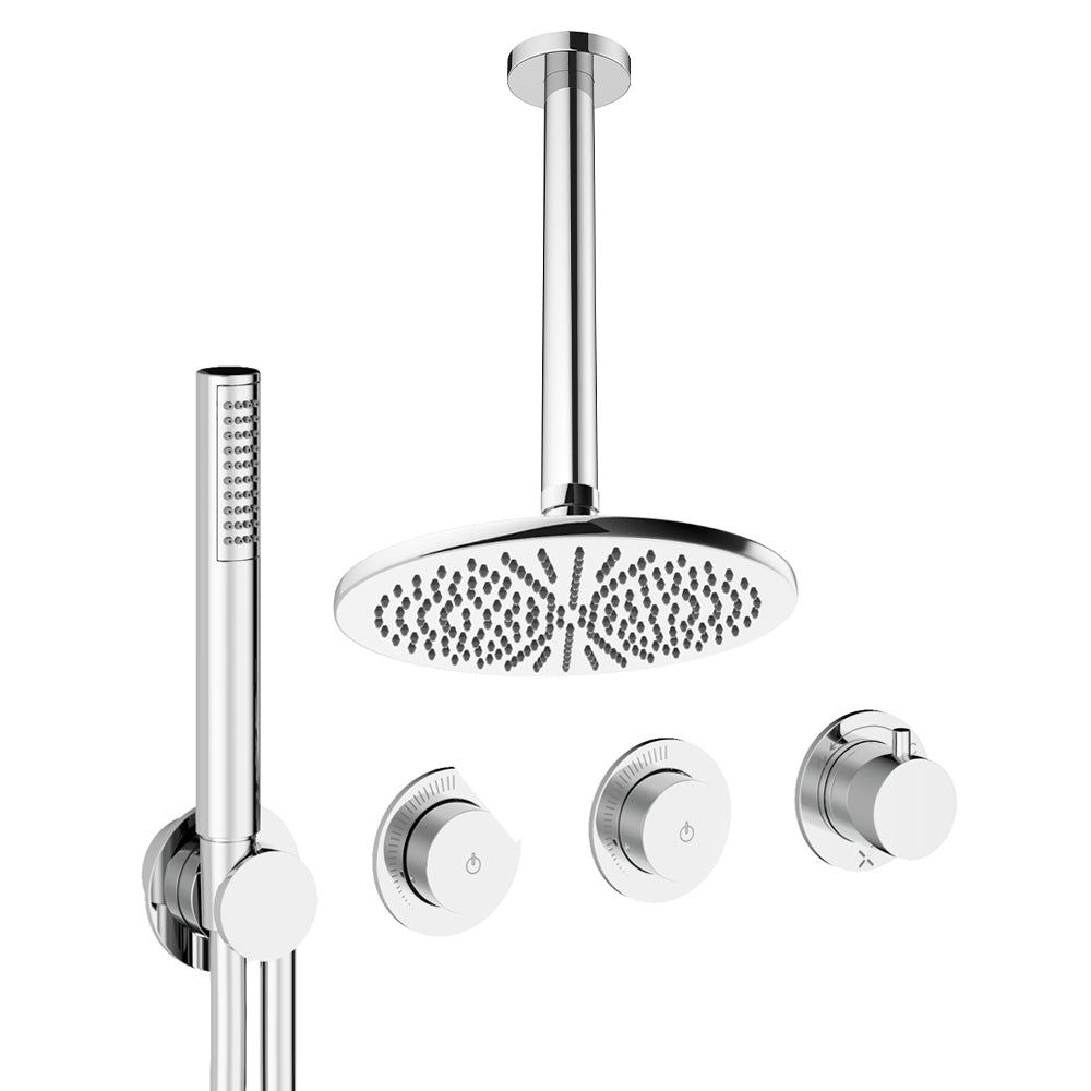 Crosswater Module Shower Set 8 Chrome 300mm Ceiling Mounted
