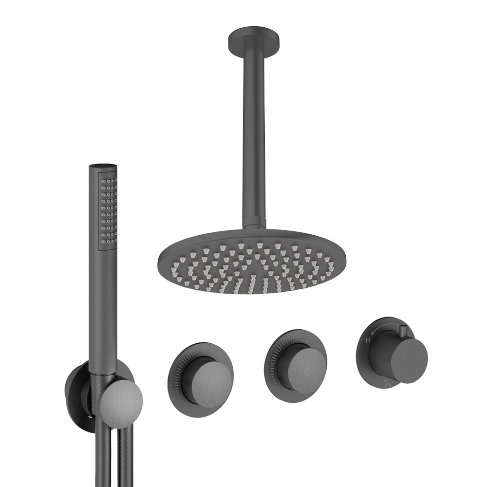 Crosswater Module Shower Set 8 Slate 200mm Ceiling Mounted