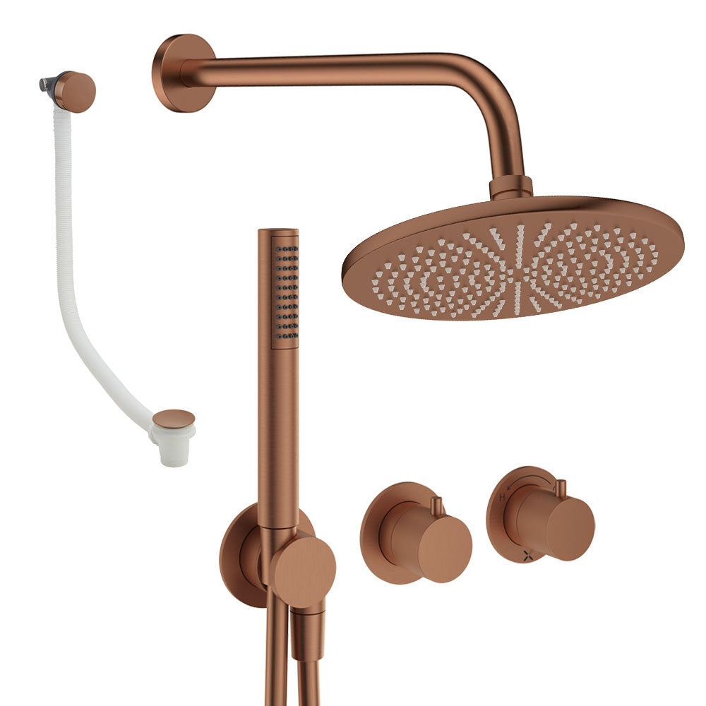 Crosswater Module Shower Set 9 Brushed Bronze 300mm