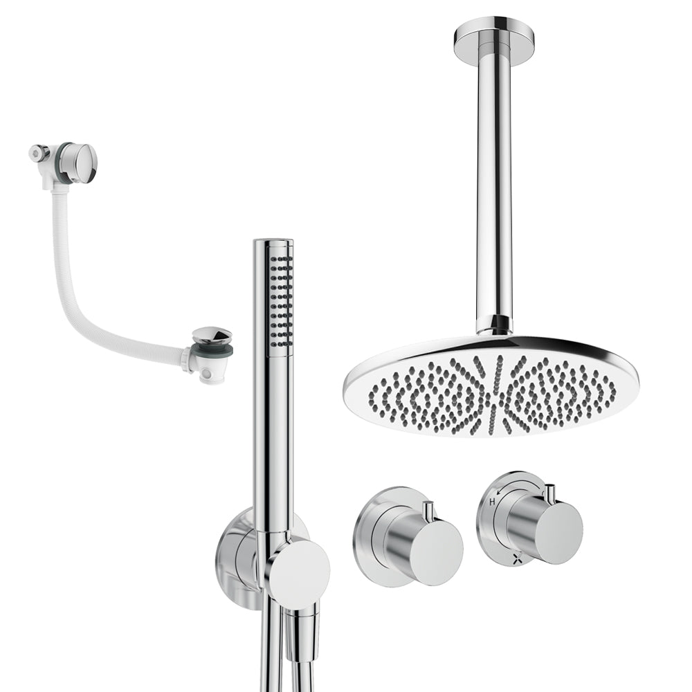 Crosswater Module Shower Set 9 Chrome 300mm Ceiling Mounted