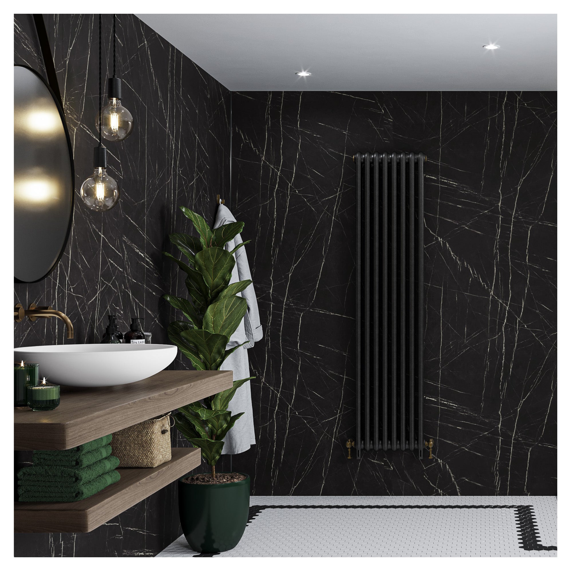Multipanel Linda Barker Hydrolock 2400mm x 1200mm Black Pietra